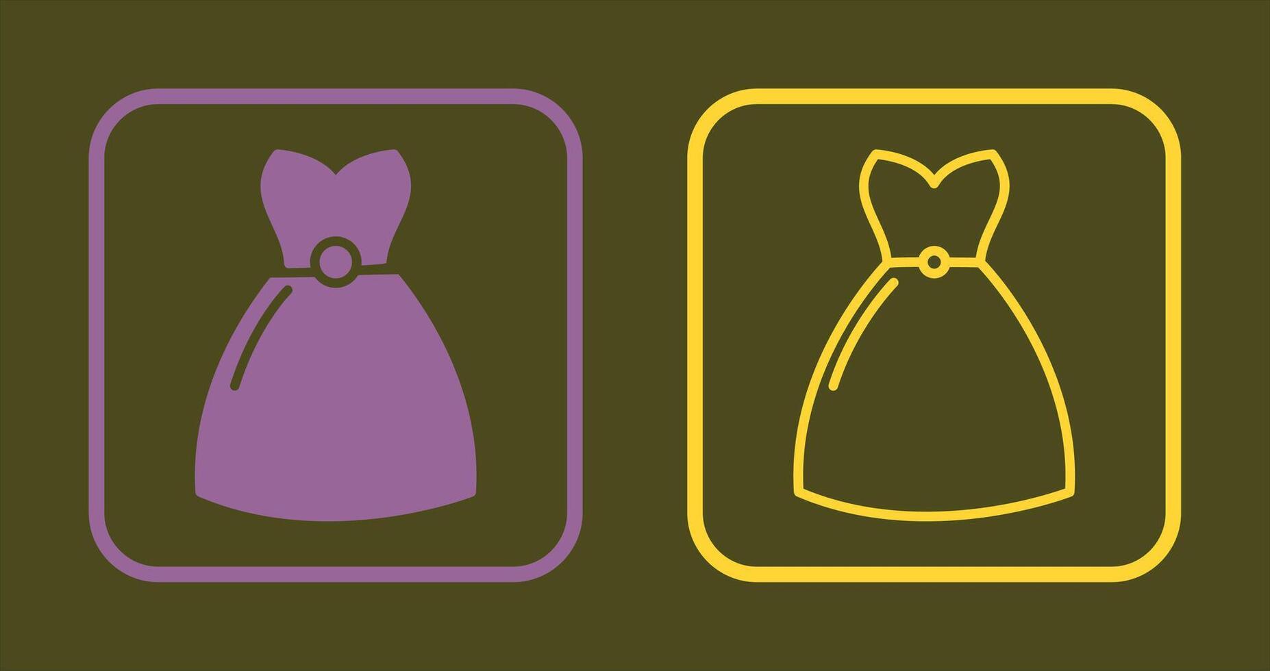 Cocktail Dress Icon vector