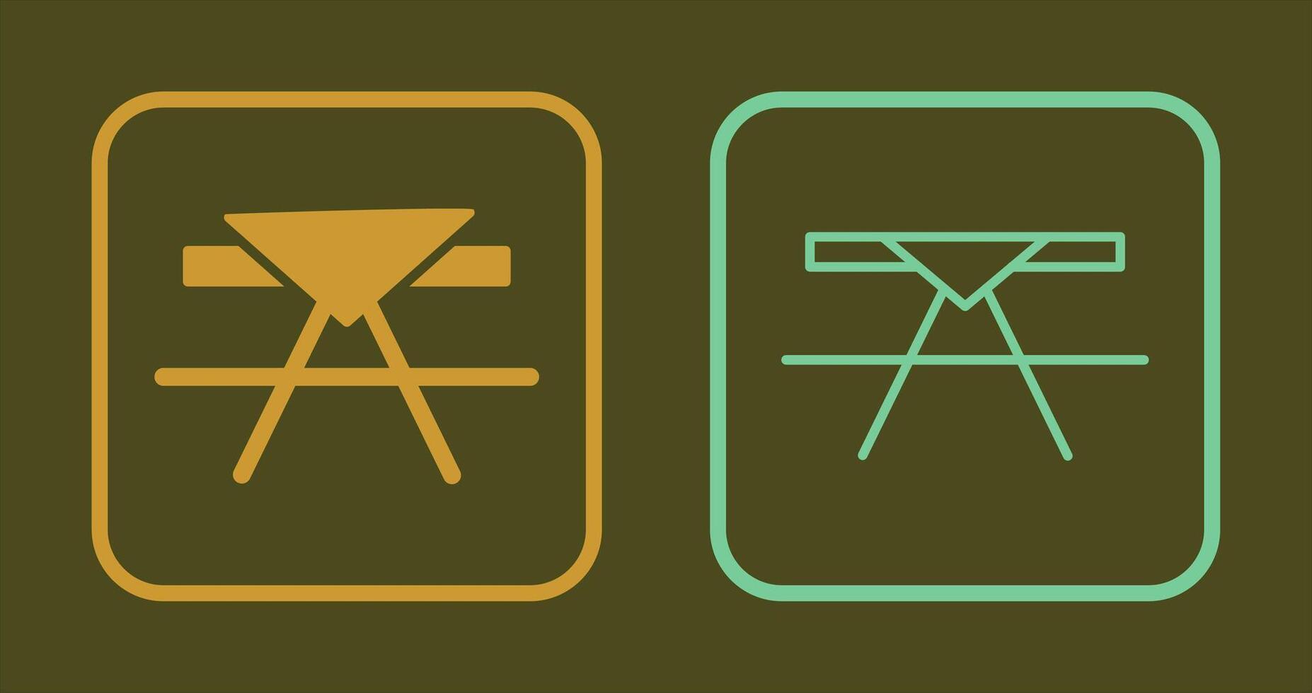 icono de mesa de picnic vector