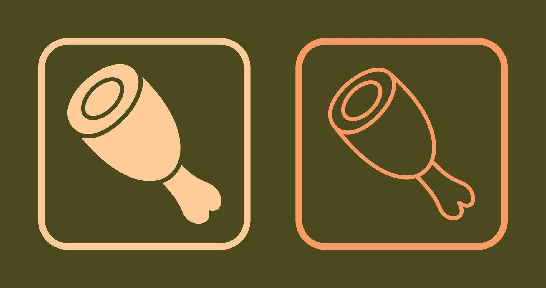 Cooked Ham Icon vector