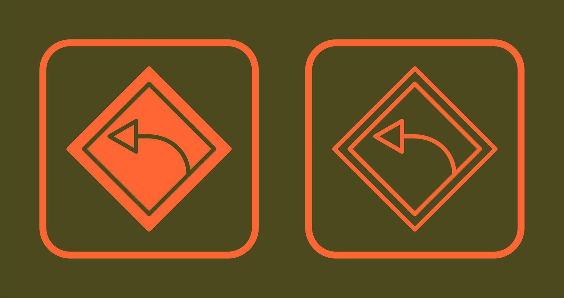 Left Turn Icon vector