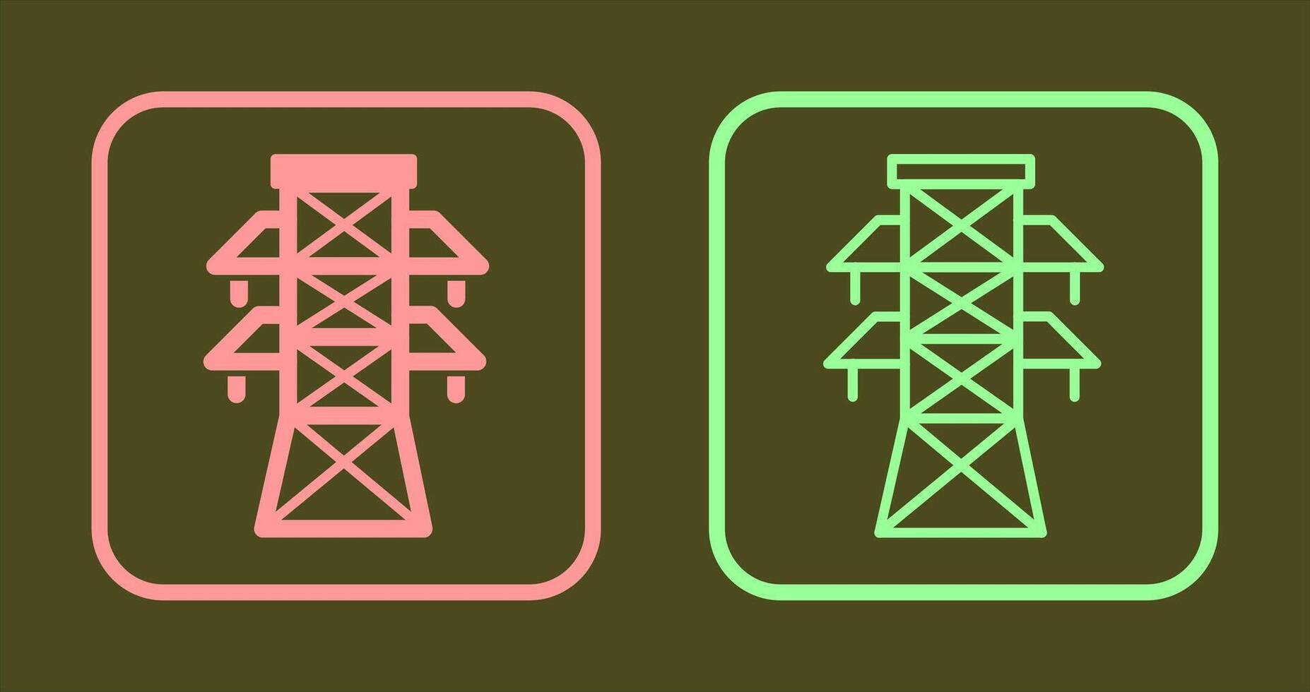 electricidad torre icono vector