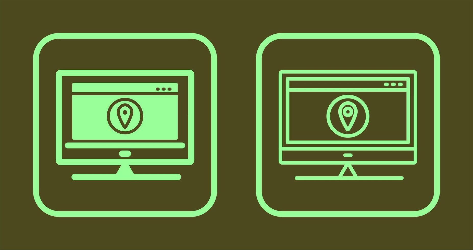 Location Web Advertising Icon vector