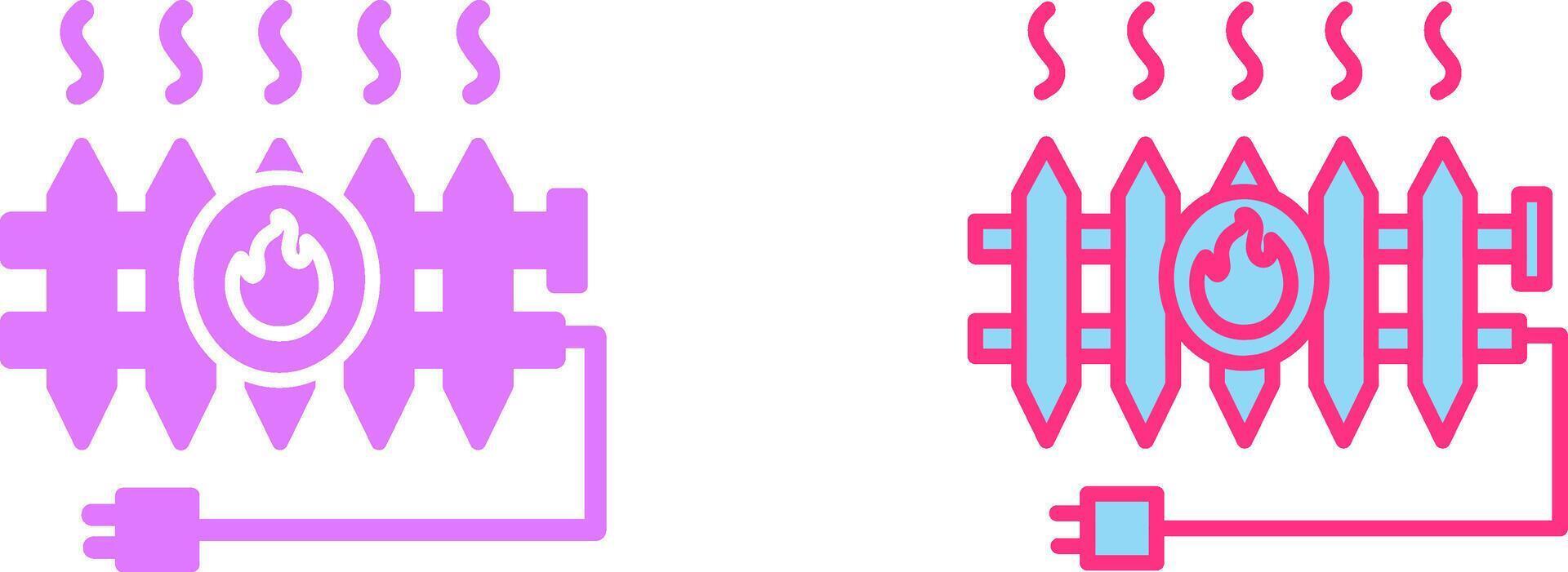 Heat Radiator Icon vector