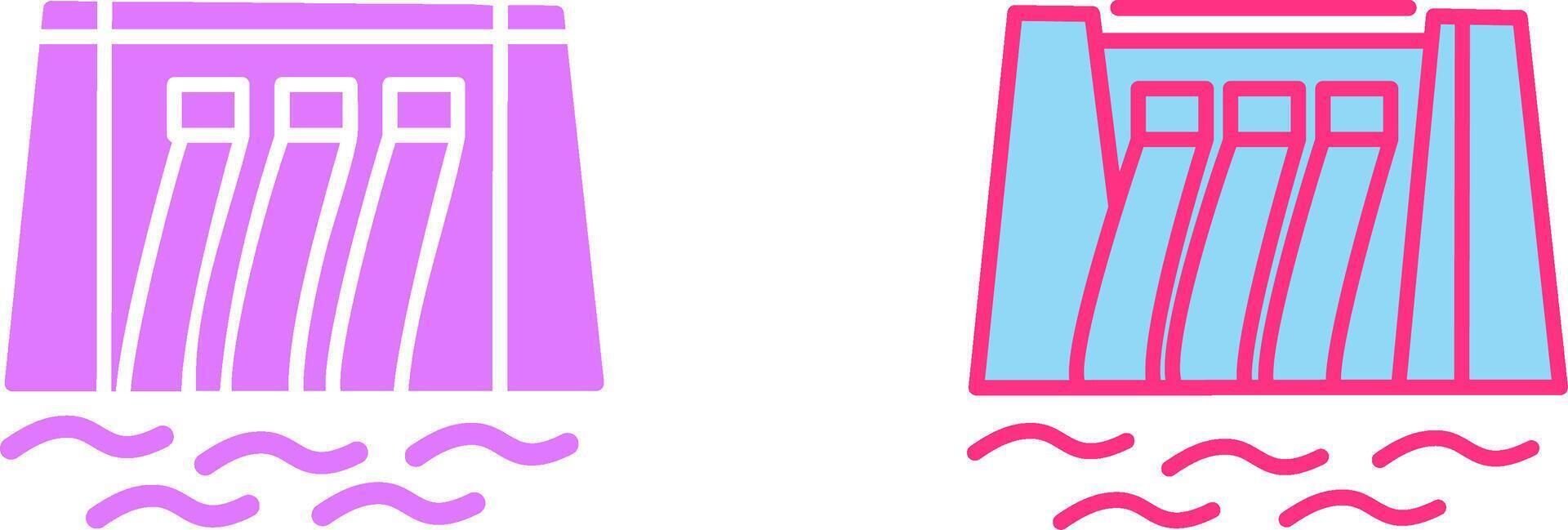 Water Dam Icon vector