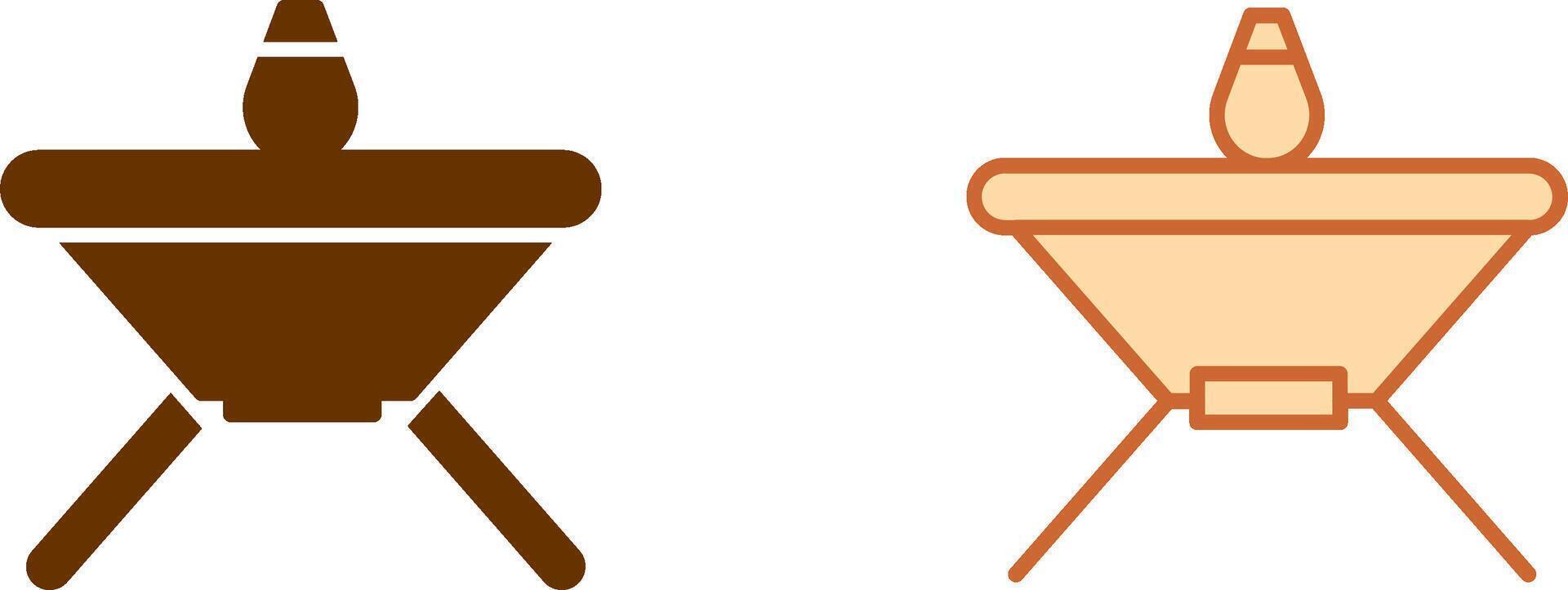 decoración mesa icono vector