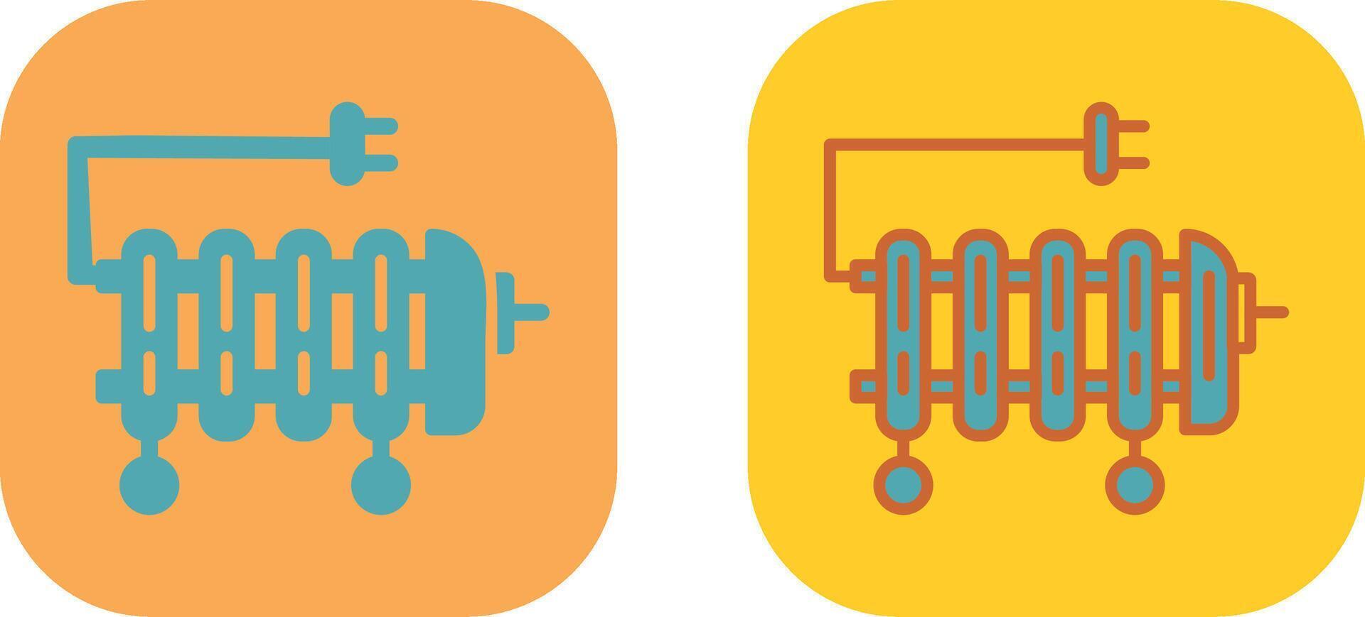Oil Heater Icon vector