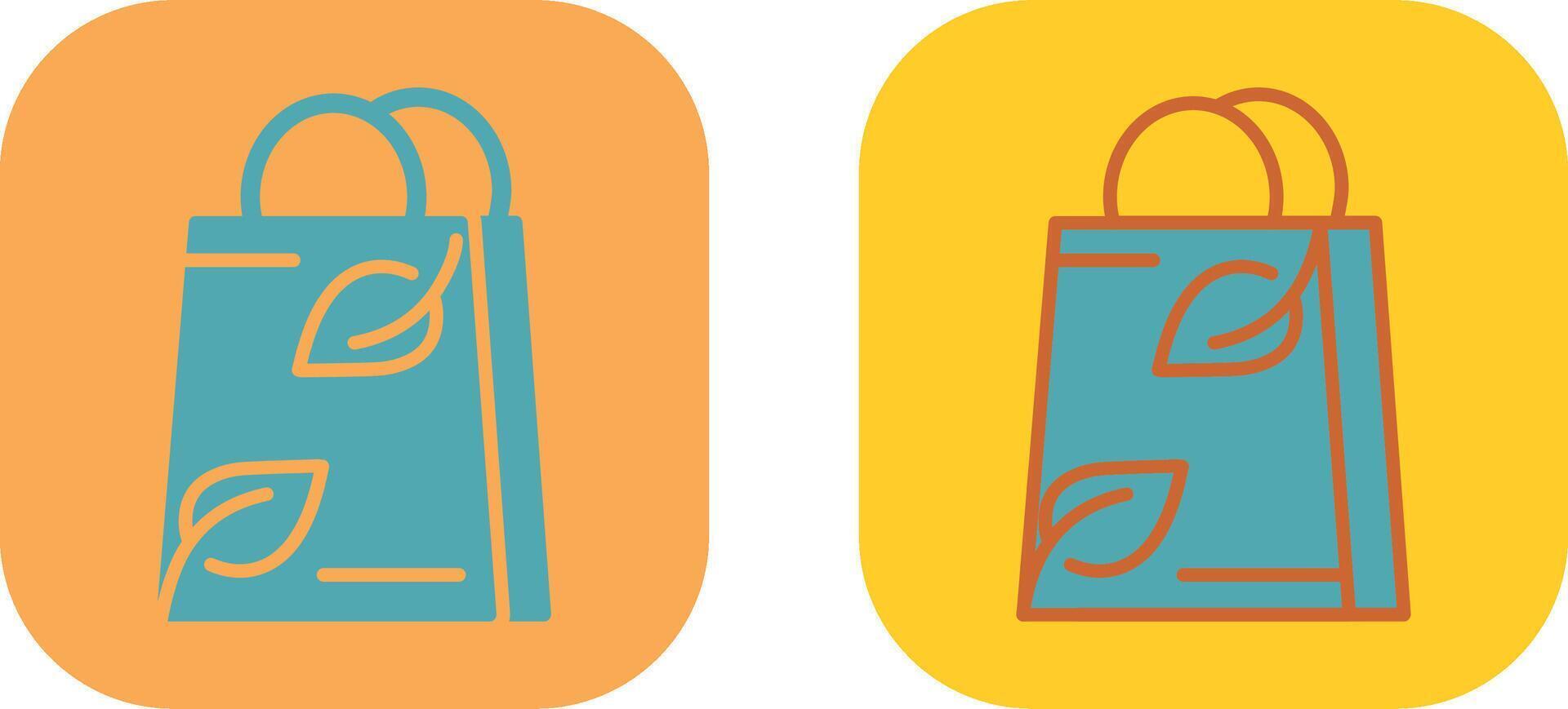 Ecology Bag Icon vector