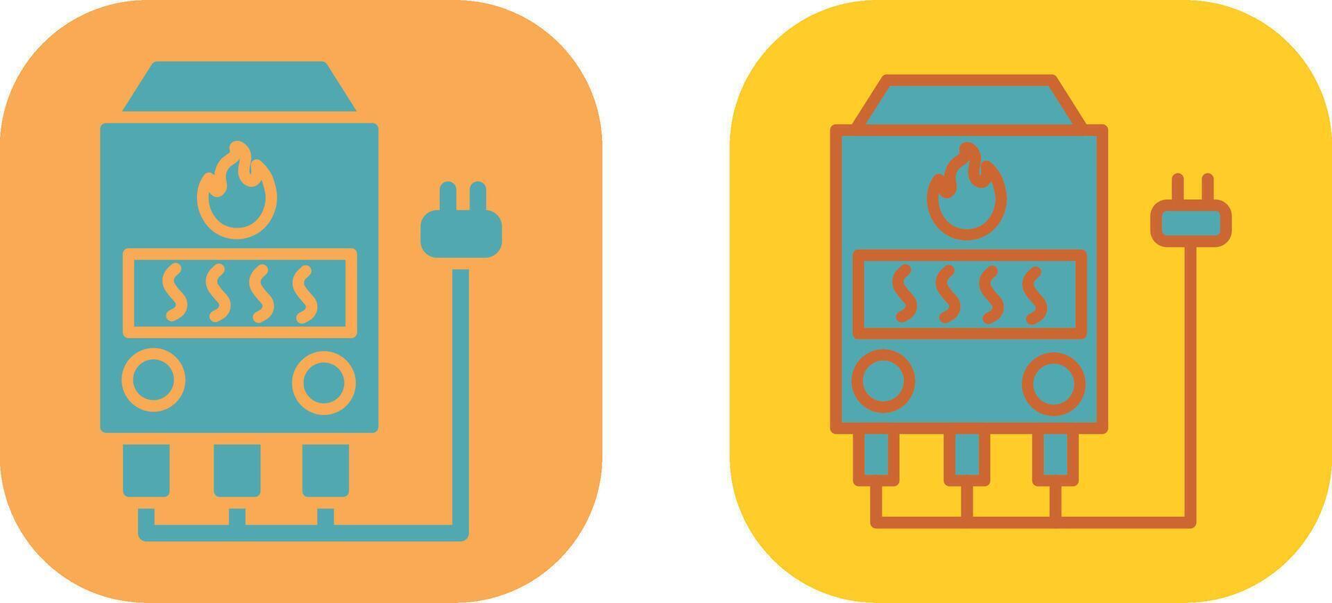 Electric Furnace Icon vector