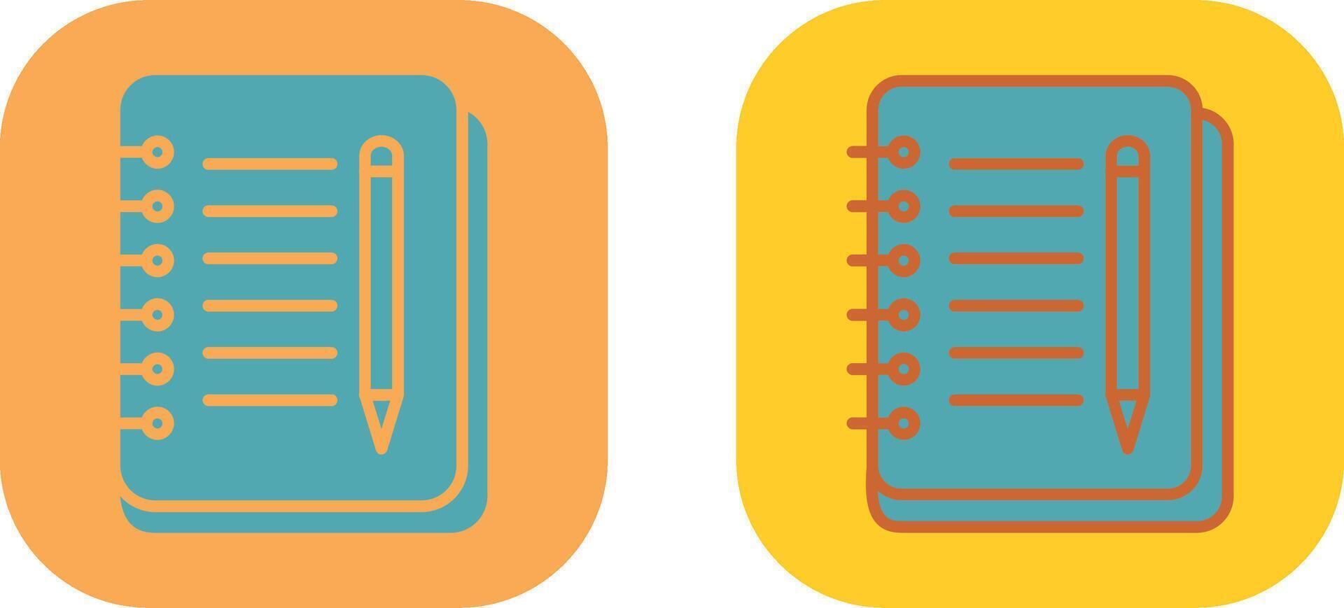 Notebook And Pen Icon vector