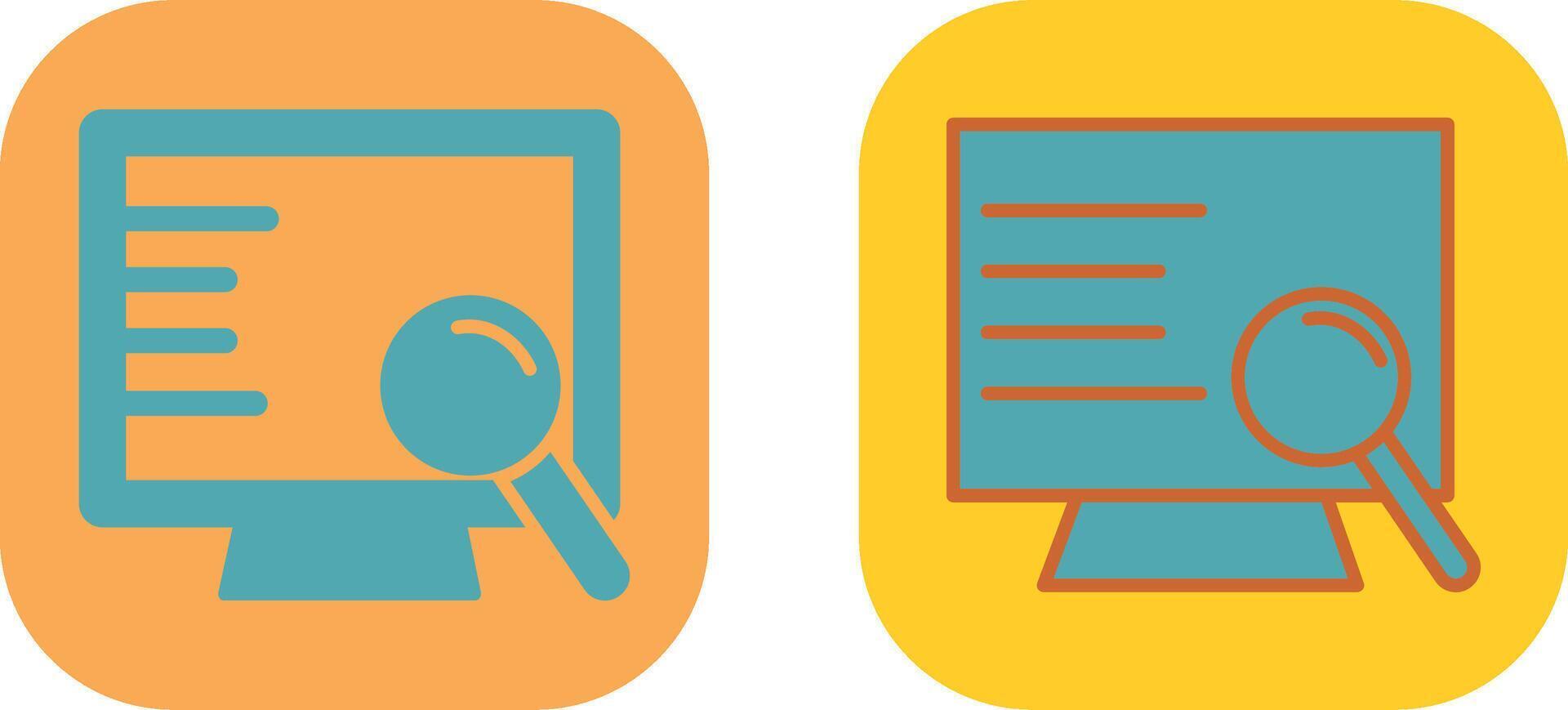 Computer Search Icon vector