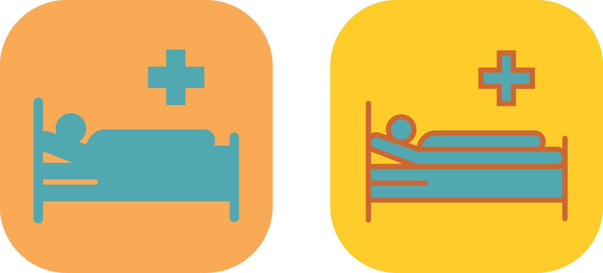 Patient Bed Icon vector