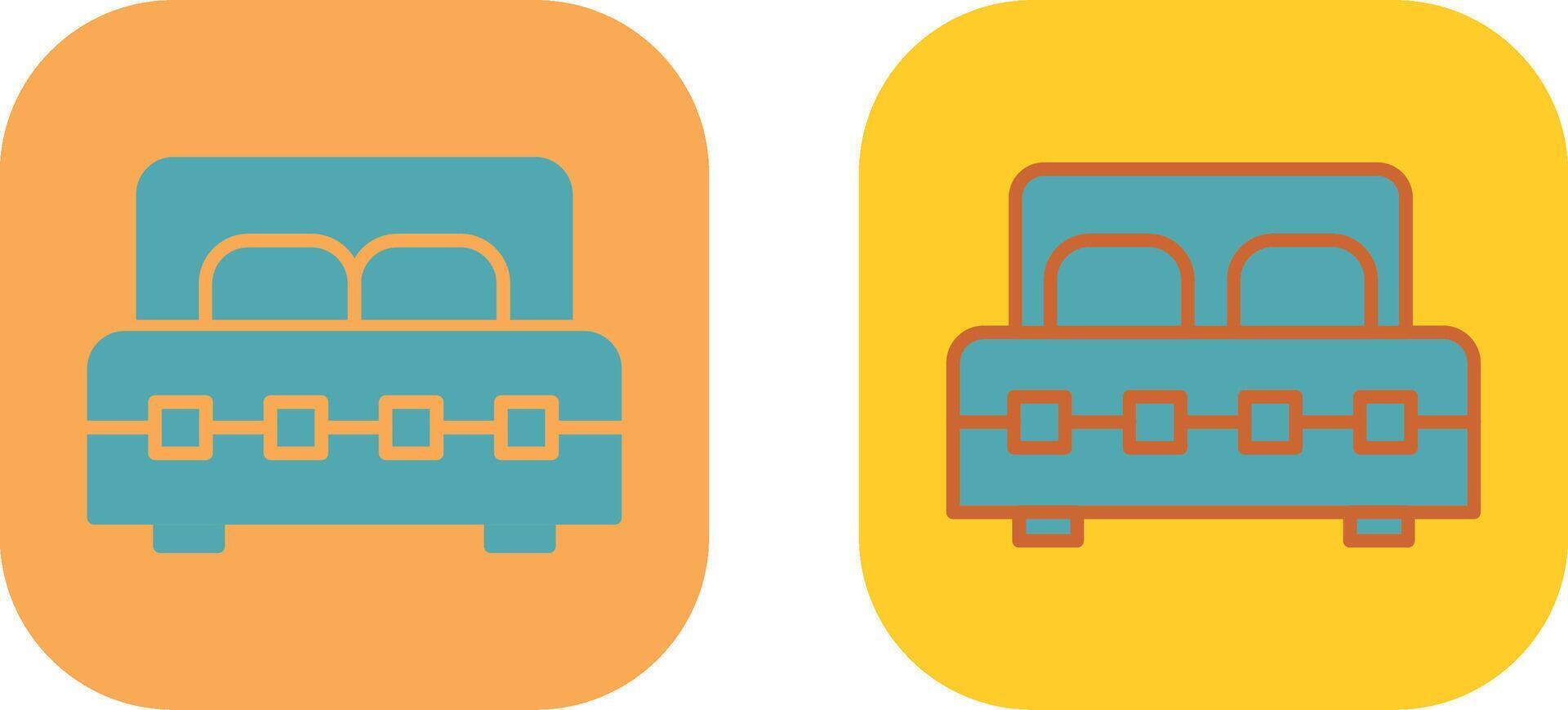 Double Bed I Icon vector