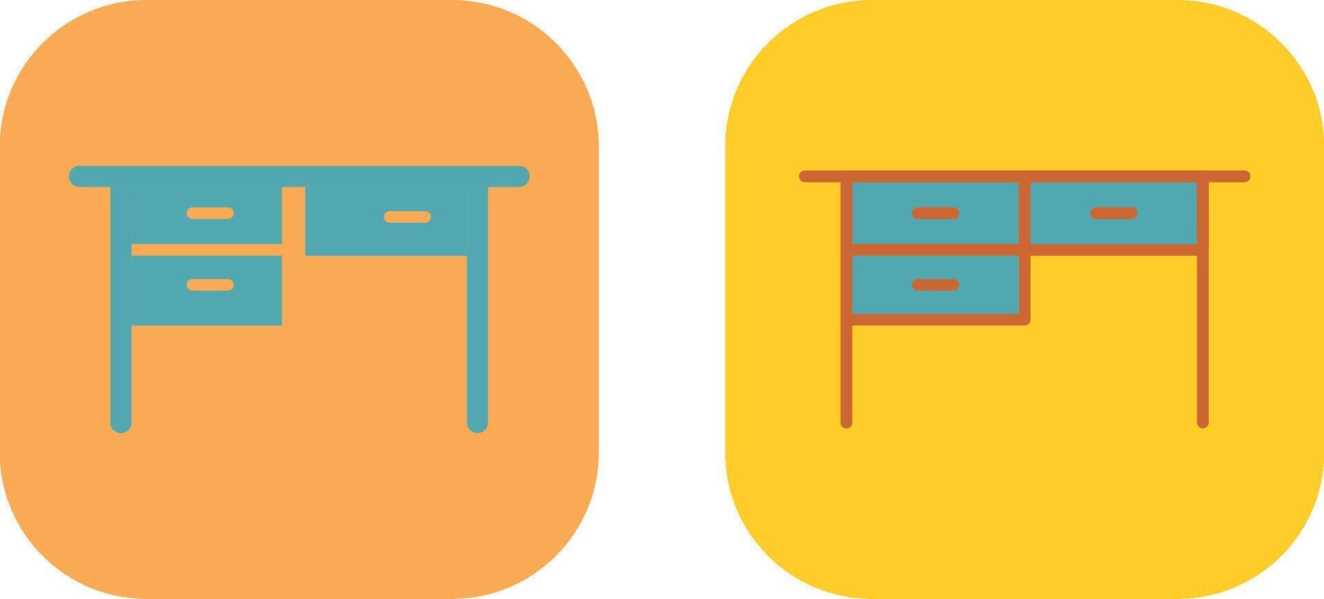 Table with Drawers II Icon vector