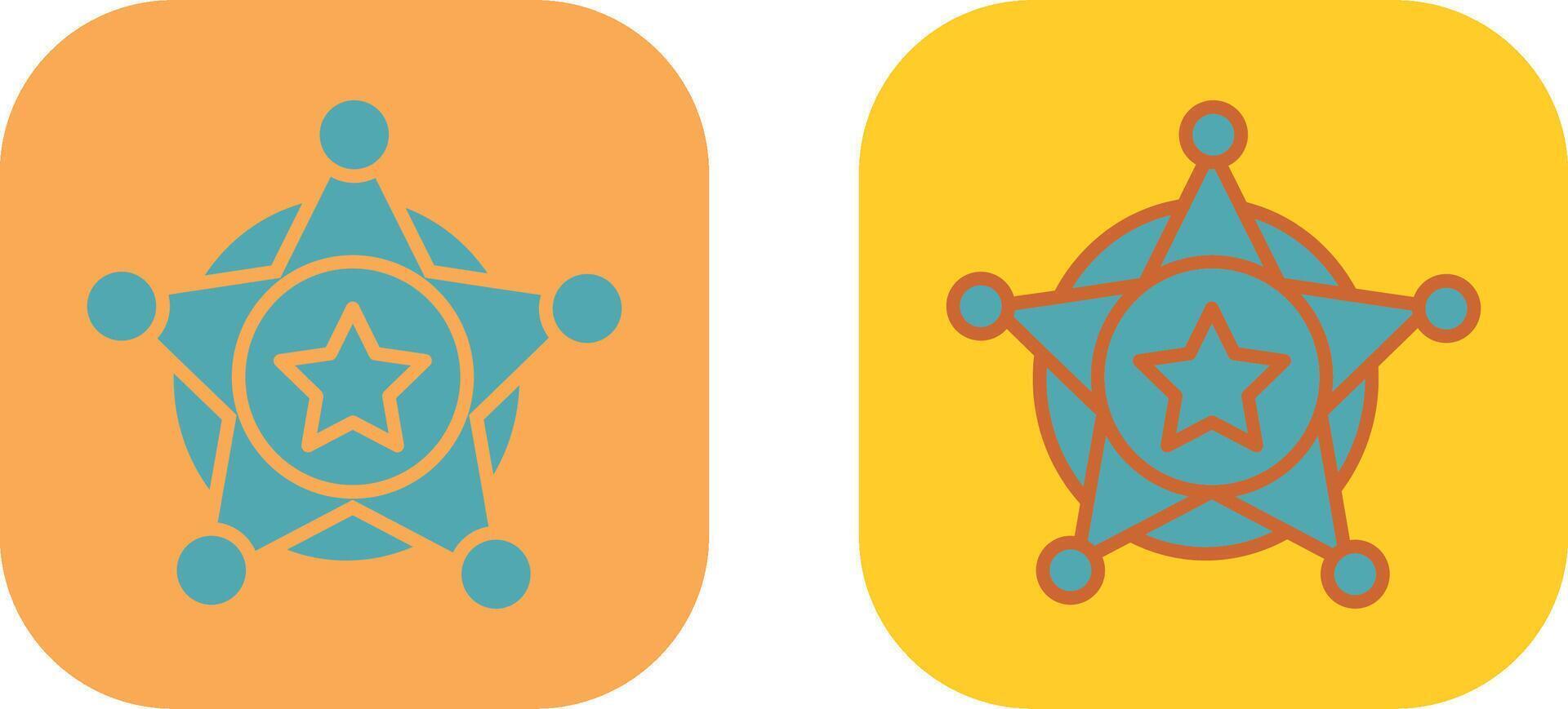 Sheriff Badge Icon vector