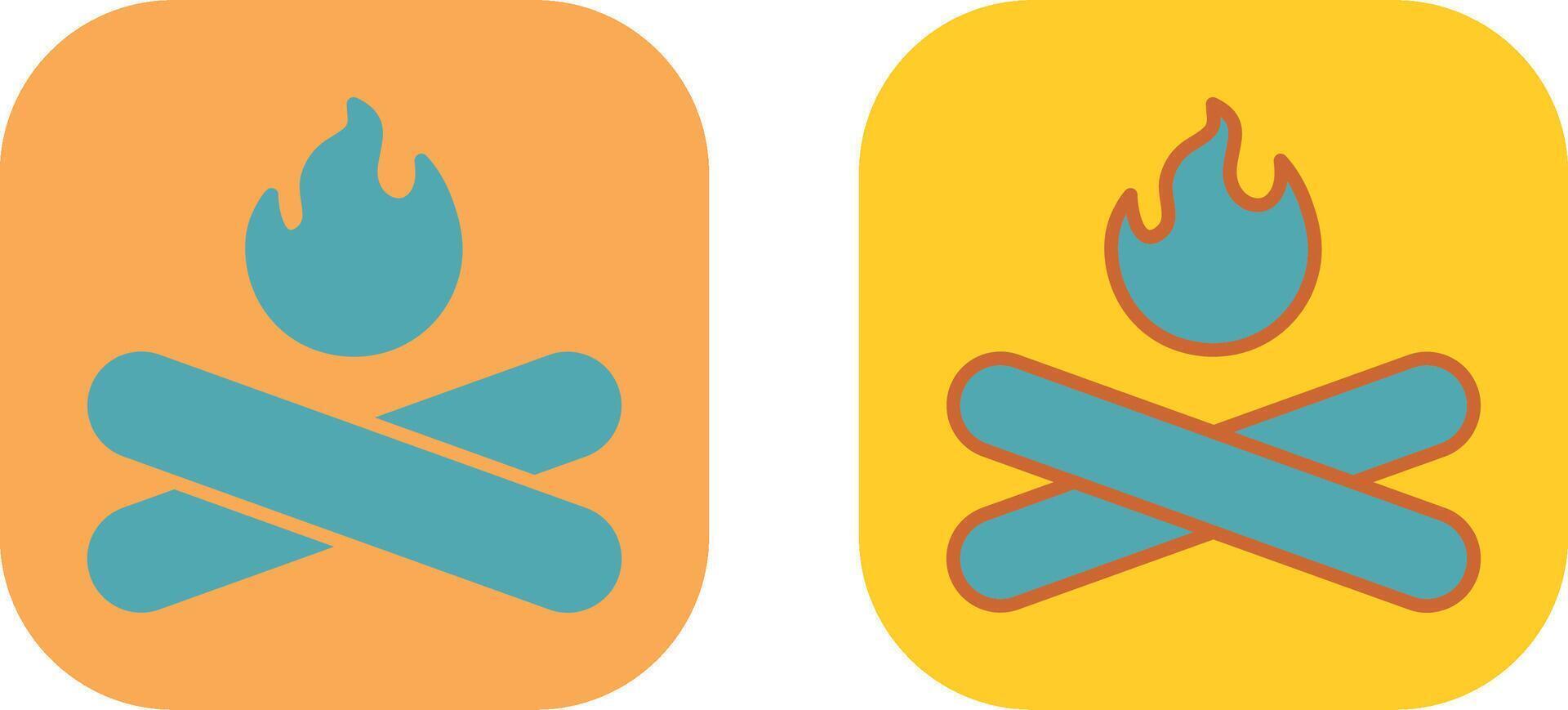 Camp Fire Icon vector