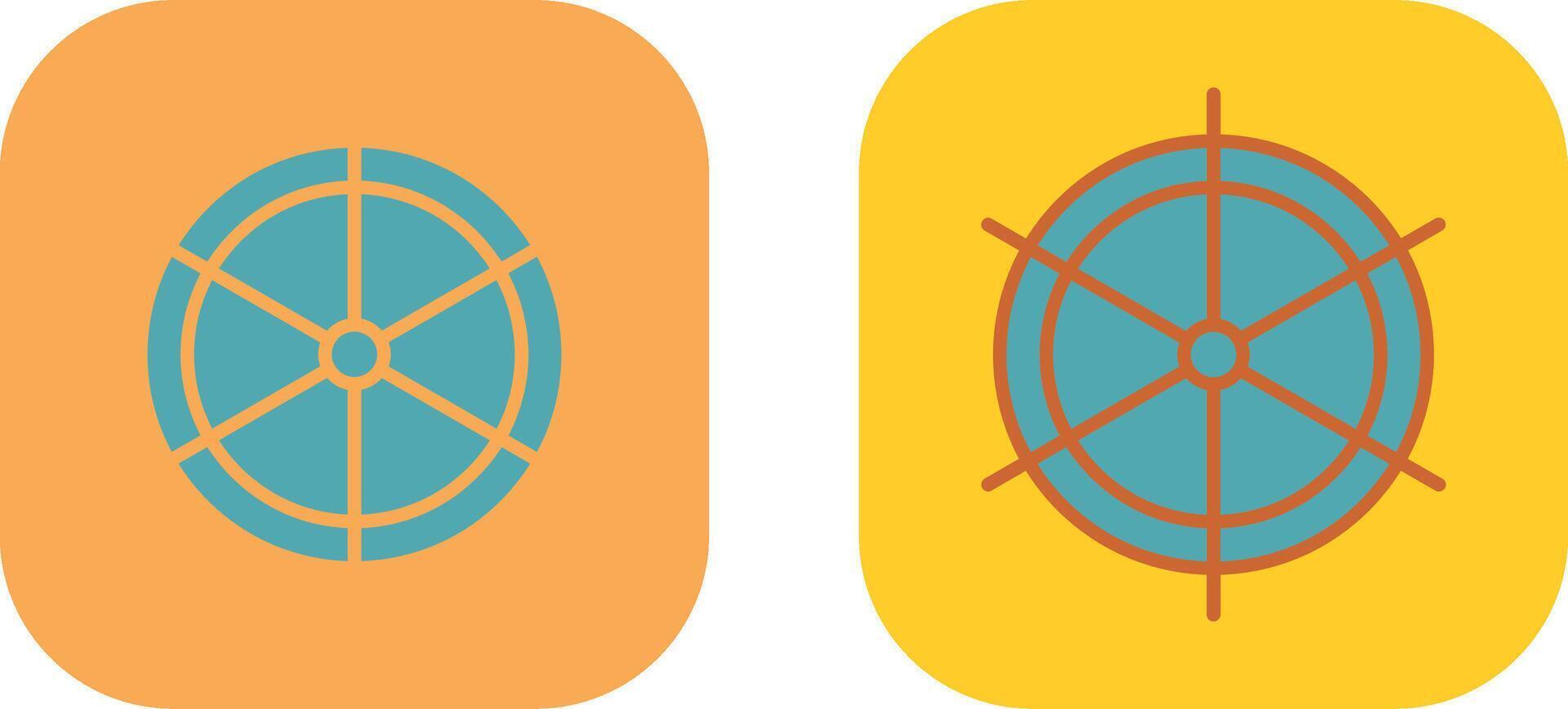 Ship Helm Icon vector