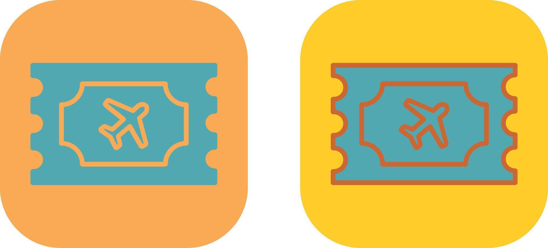 Plane Tickets Icon vector
