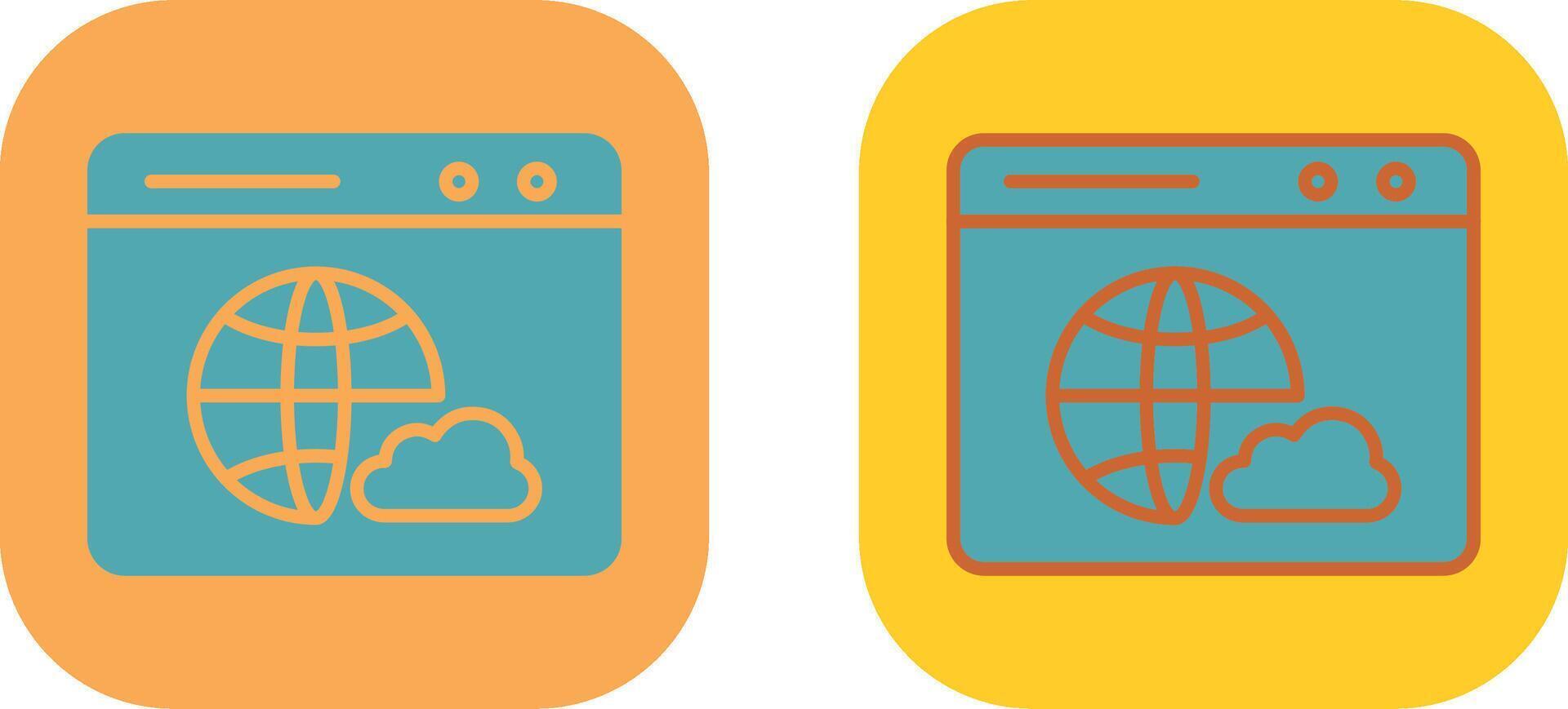 Web Cloud Icon vector