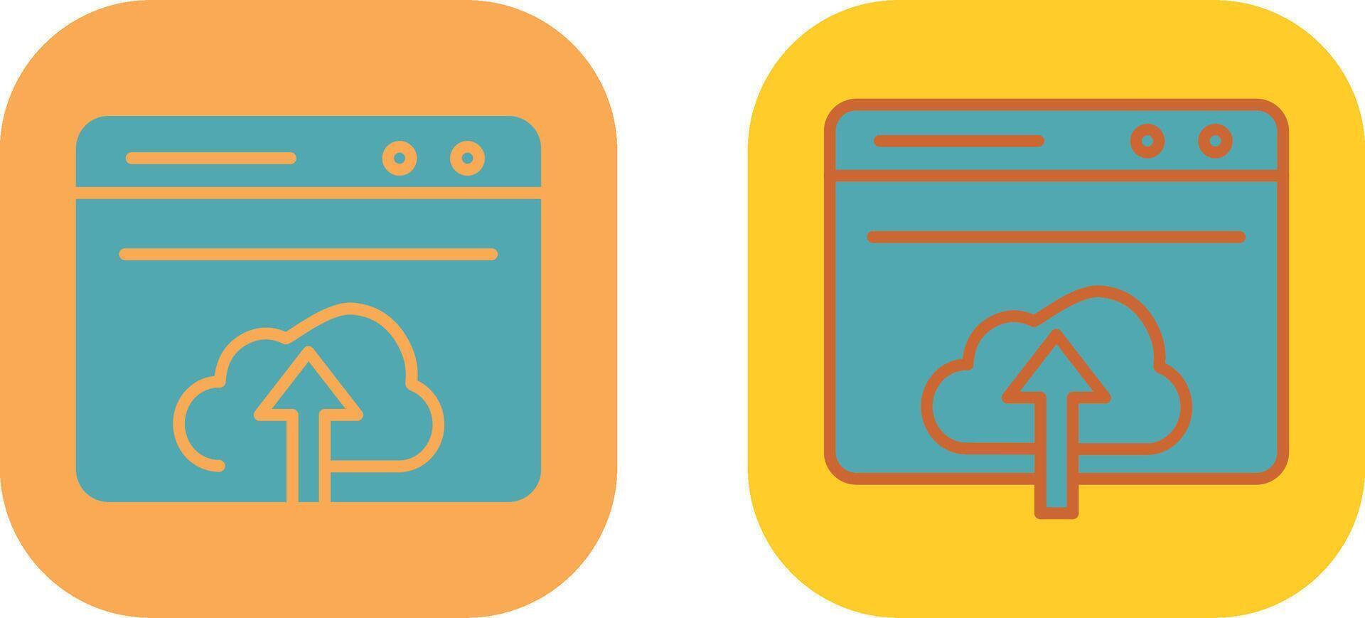 Upload Web Icon vector