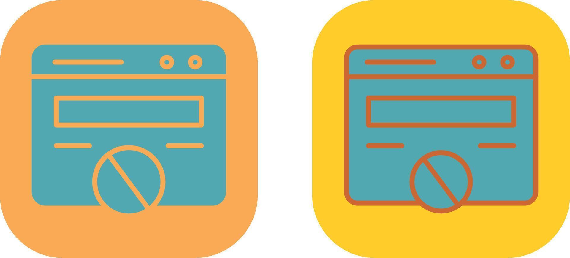 Block Website Icon vector