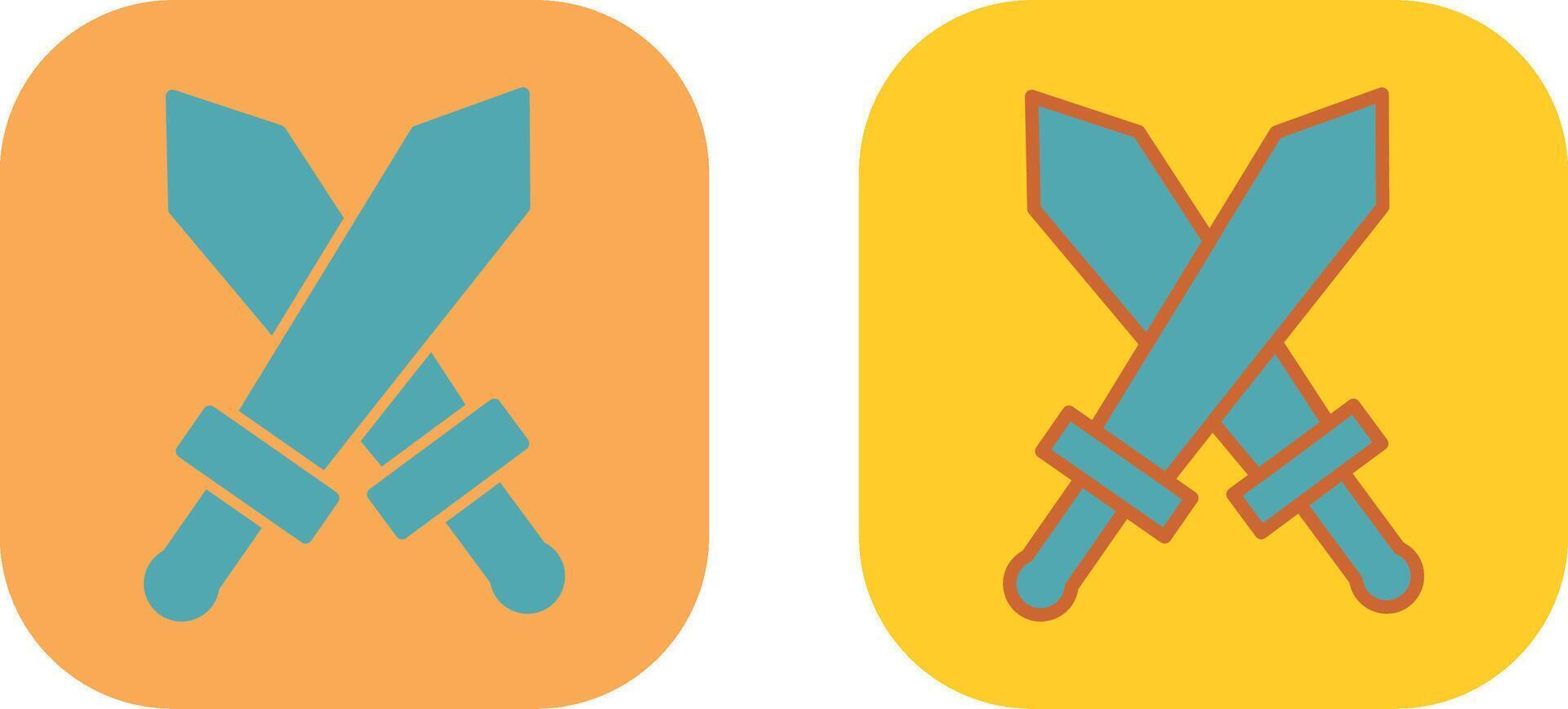 Two Swords Icon vector