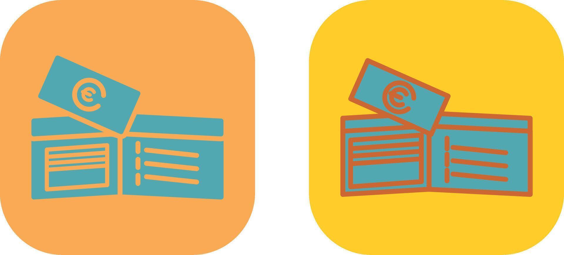 Money in Wallet Icon vector