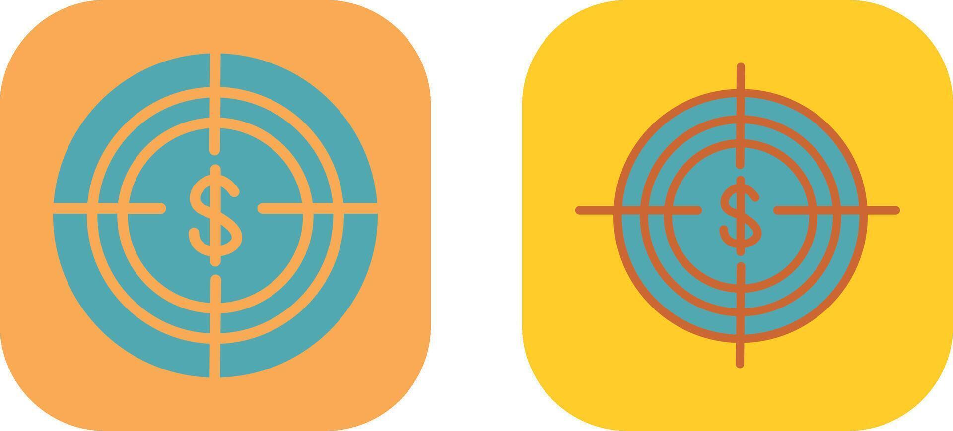 Economic Target Icon vector