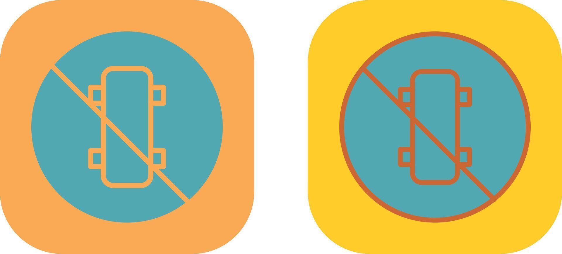 No Skating Icon vector