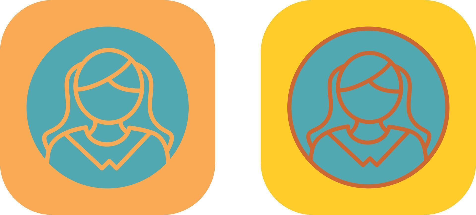 Female Profile Icon vector