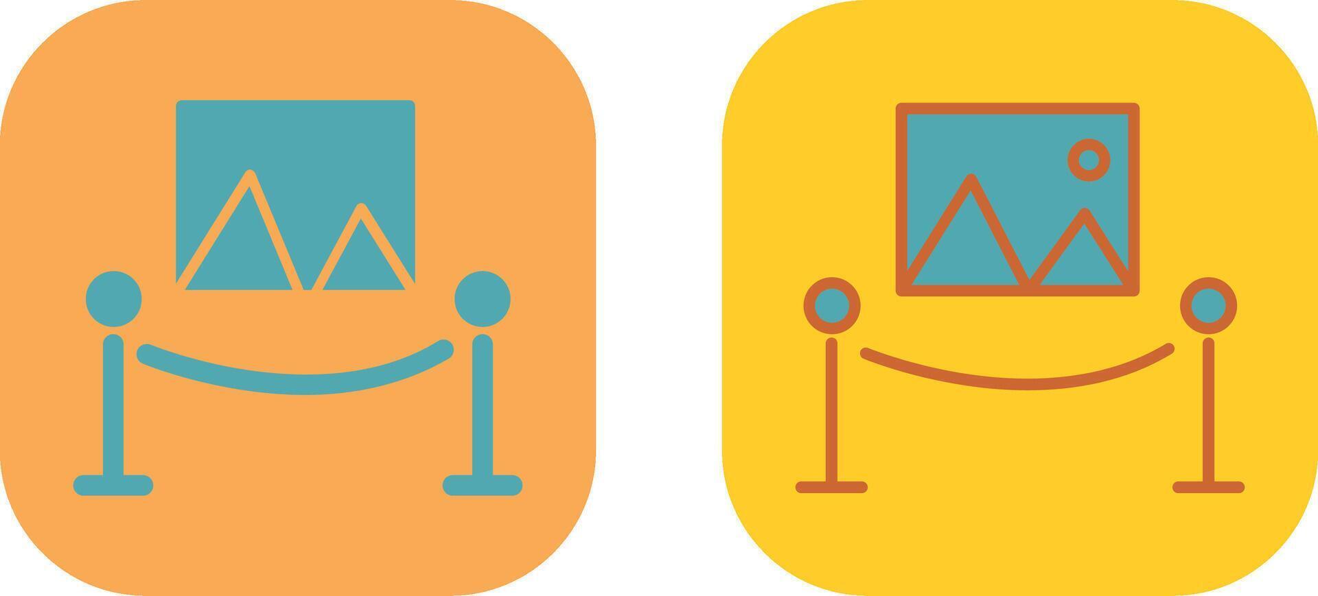 Painting Exhibit Icon vector