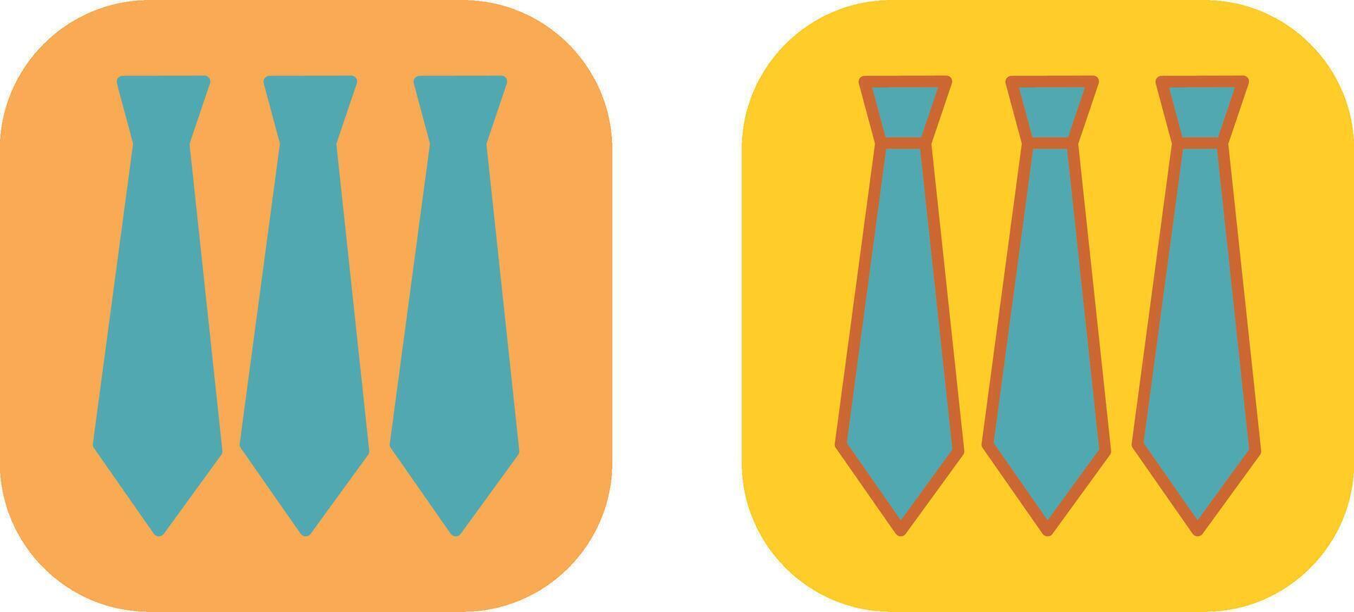 Three Ties Icon vector