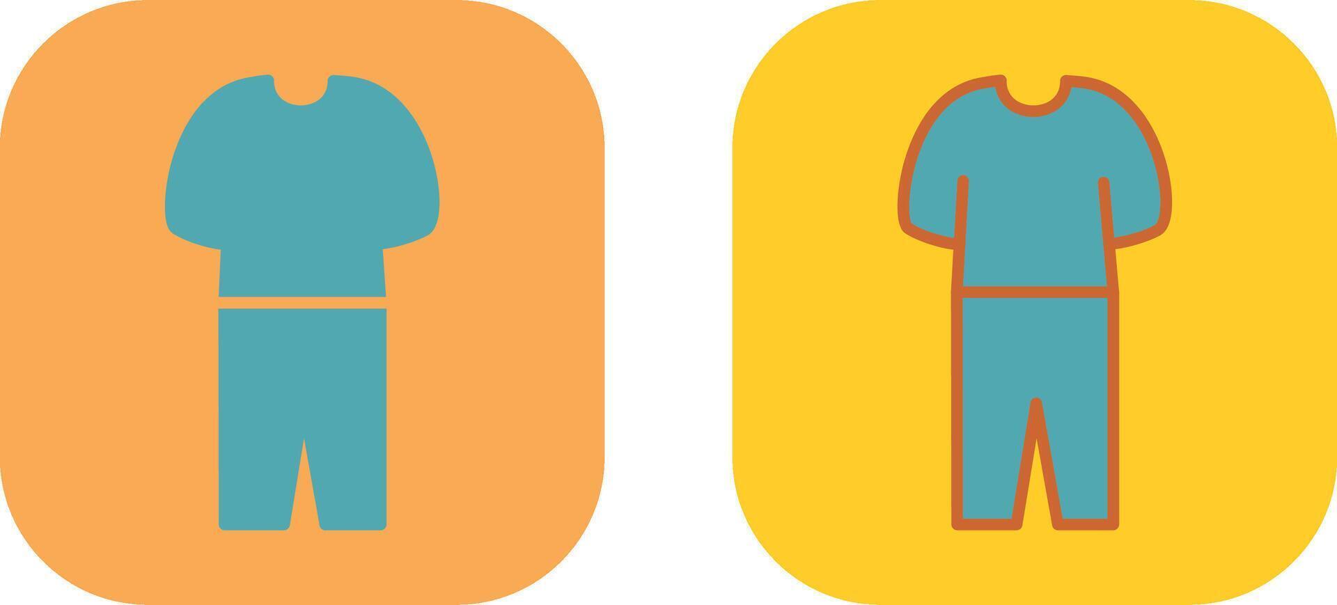 Pyjamas Suit Icon vector