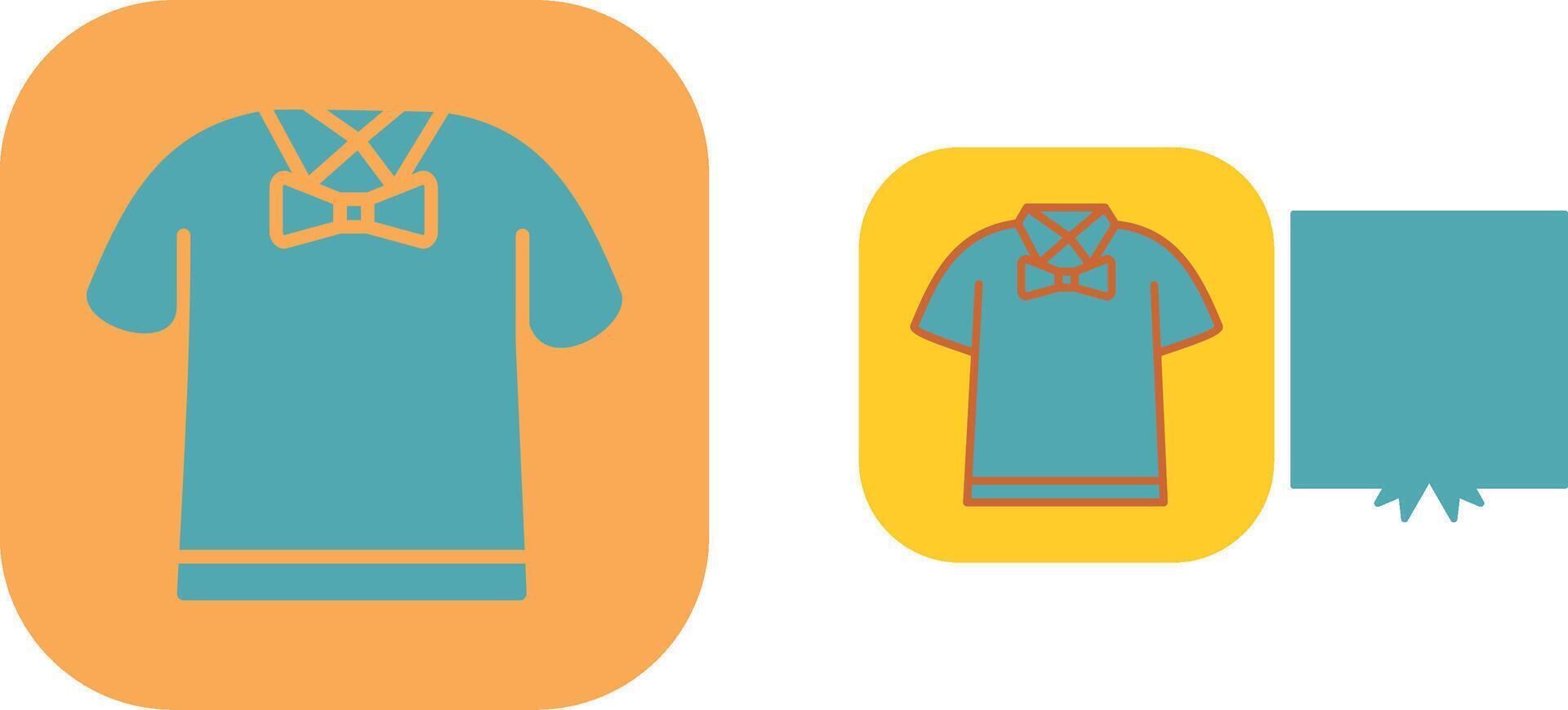Shirt with Bow Icon vector