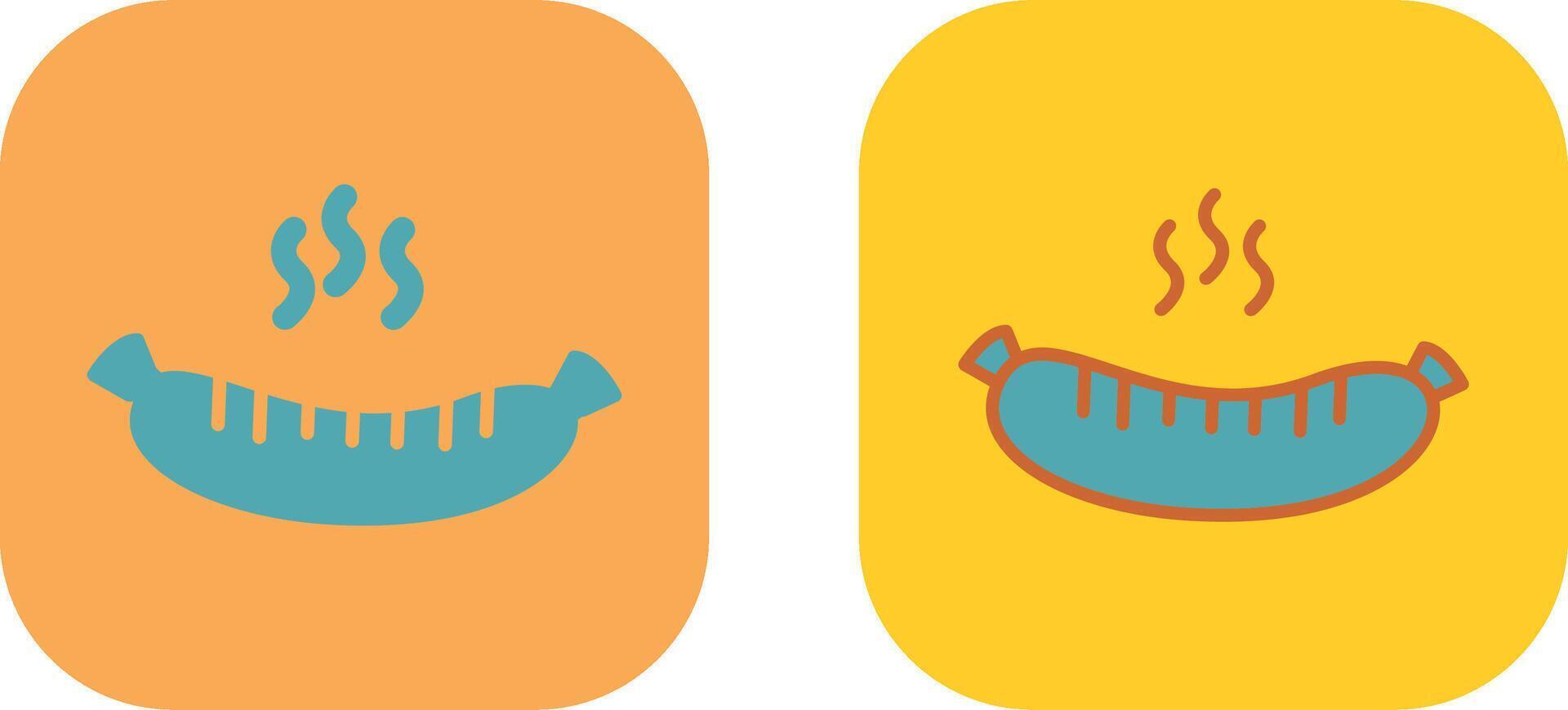 Hot Sausage Icon vector