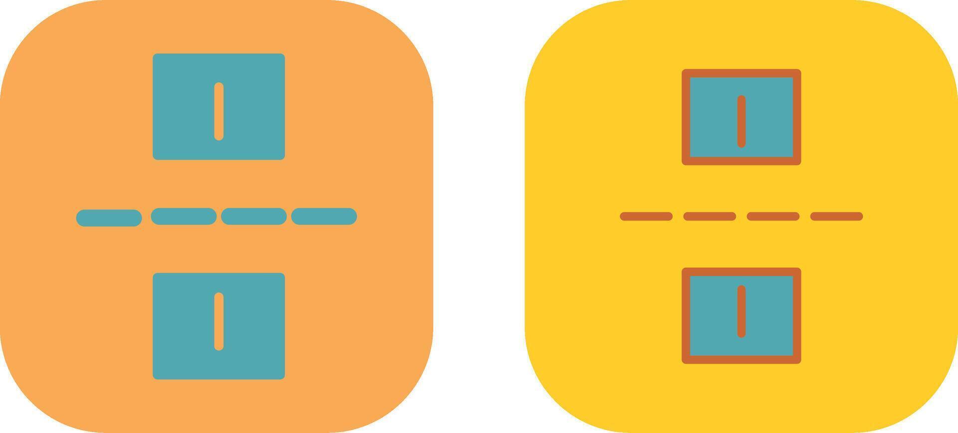 Linked Road Icon vector
