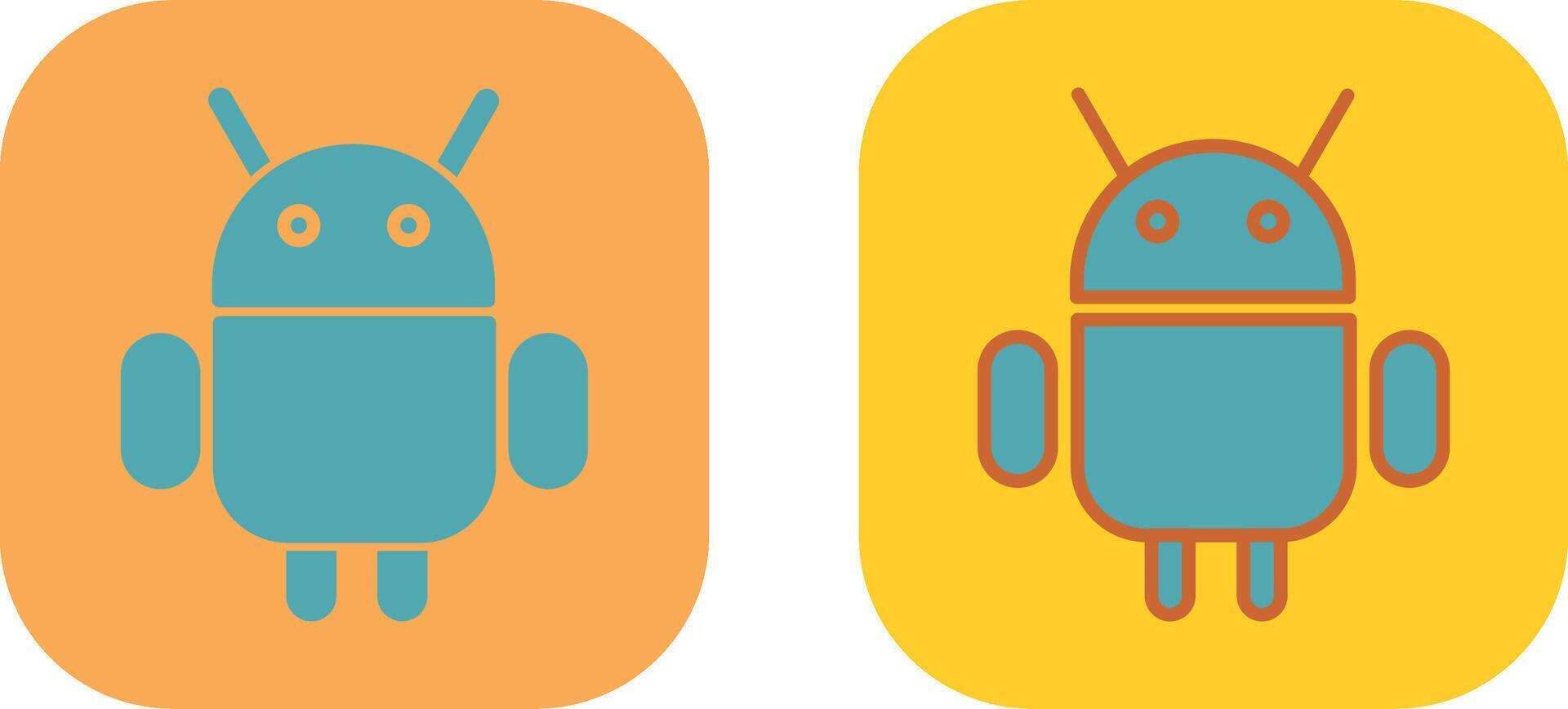 androide logo icono vector
