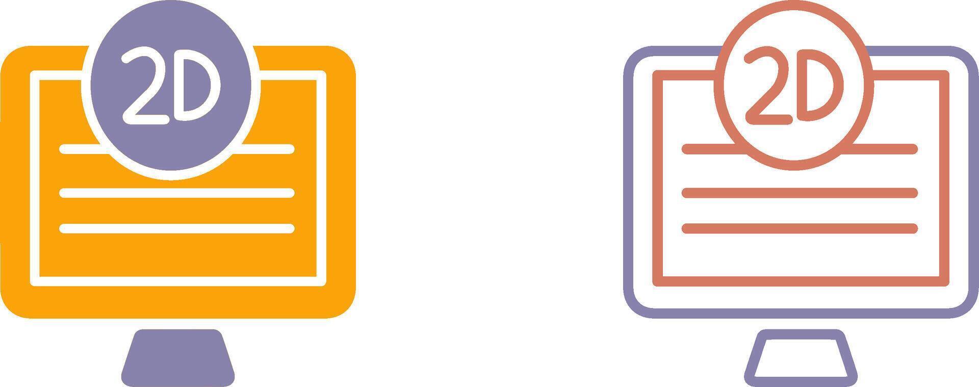2D Quality Screen Icon vector