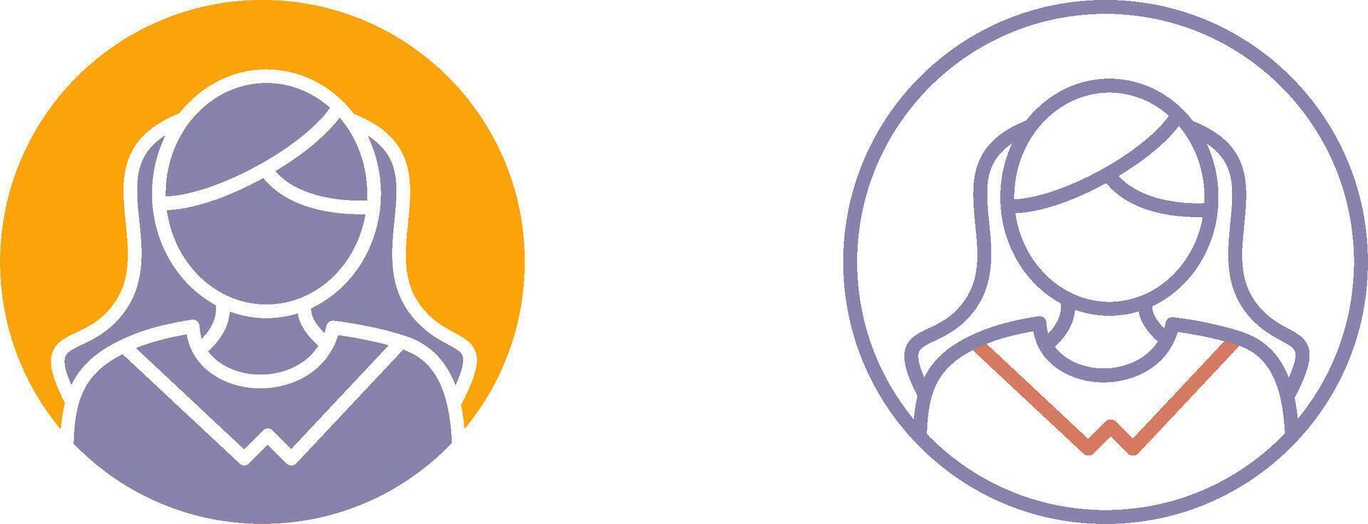 Female Profile Icon vector