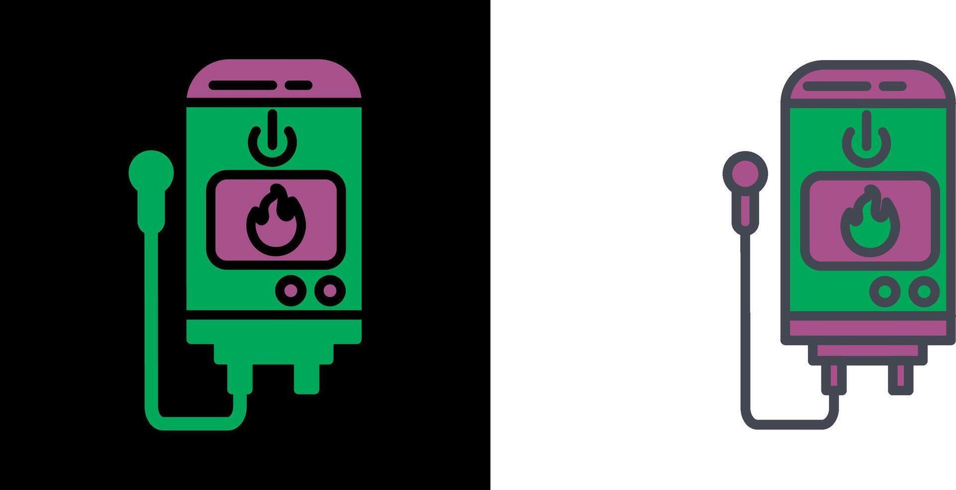 Tankless Water Heater Icon vector