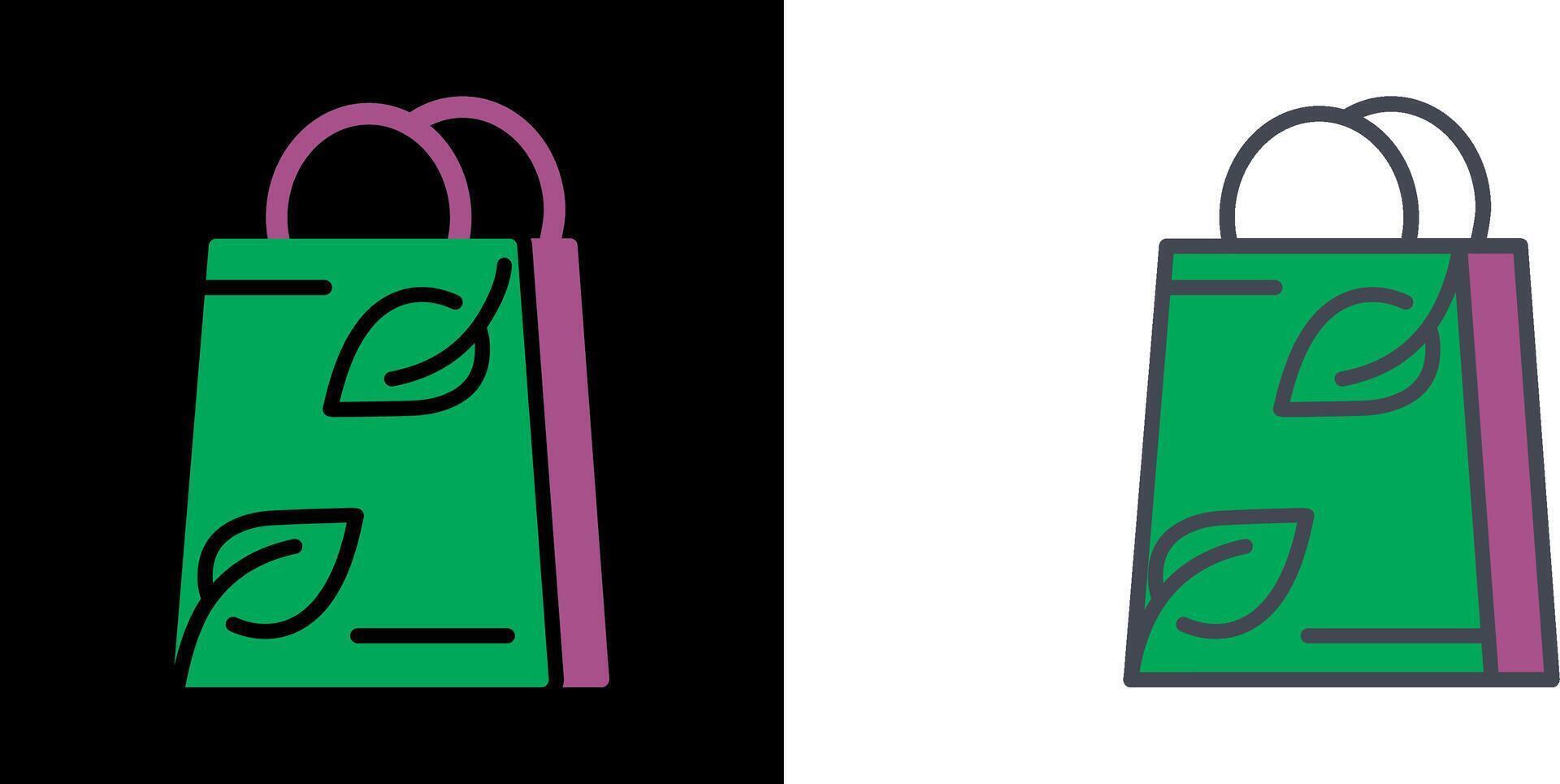 Ecology Bag Icon vector