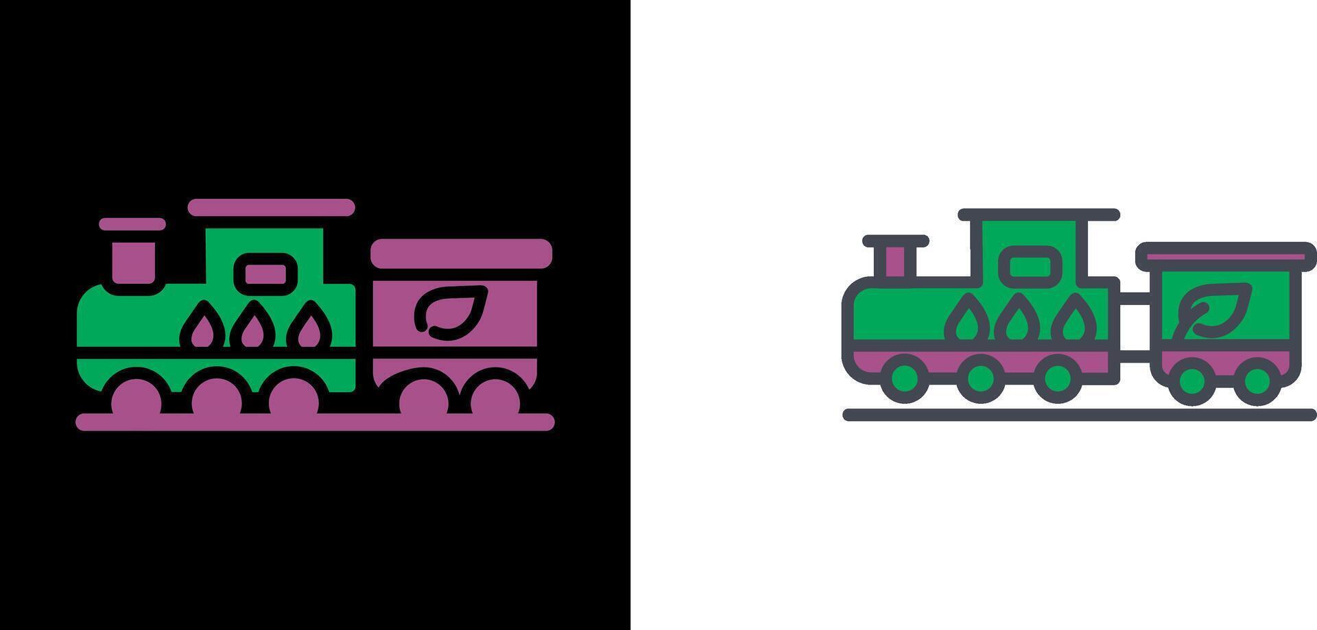 ecología tren icono vector