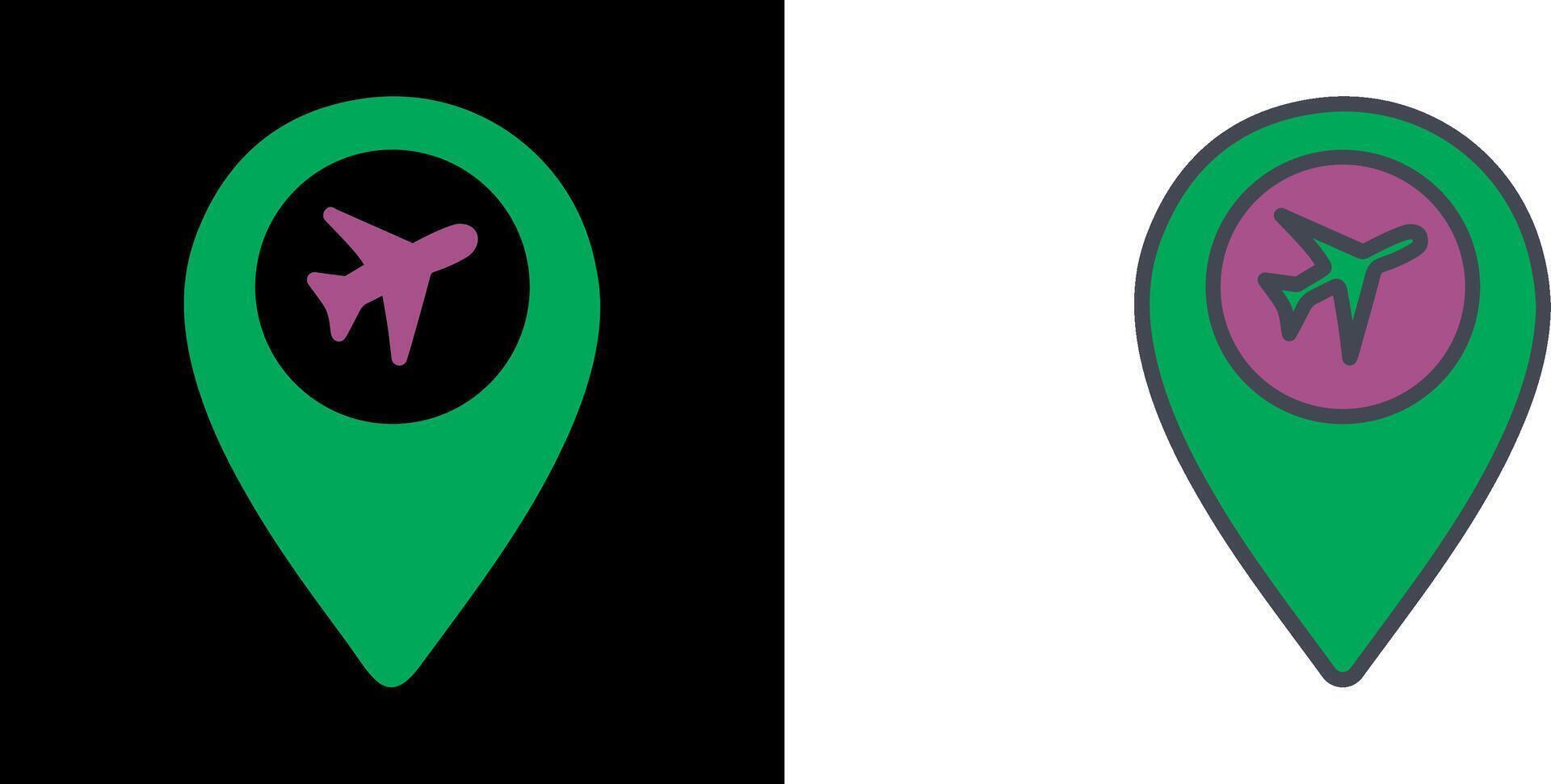 Airport Location Icon vector