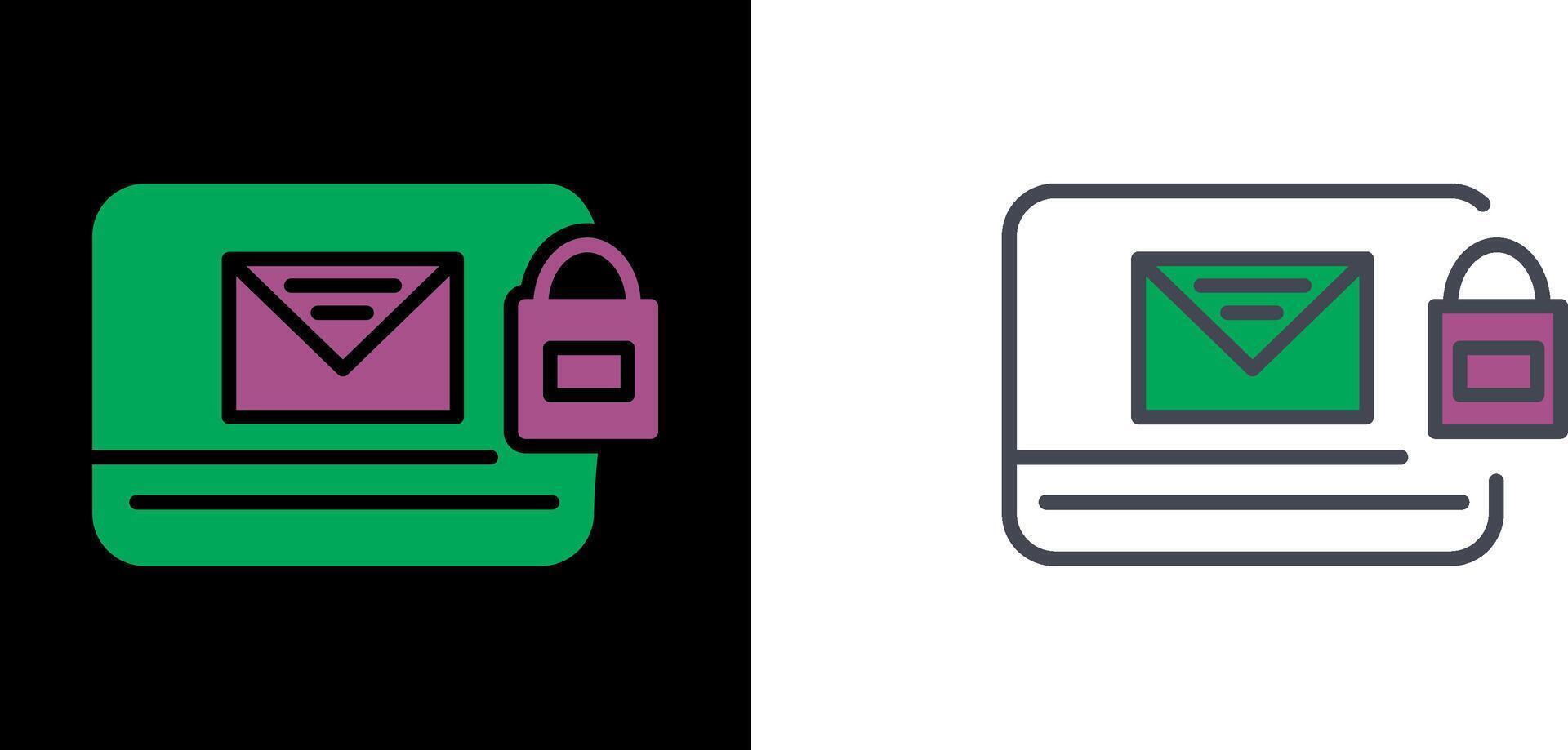 Locked Mail Icon vector