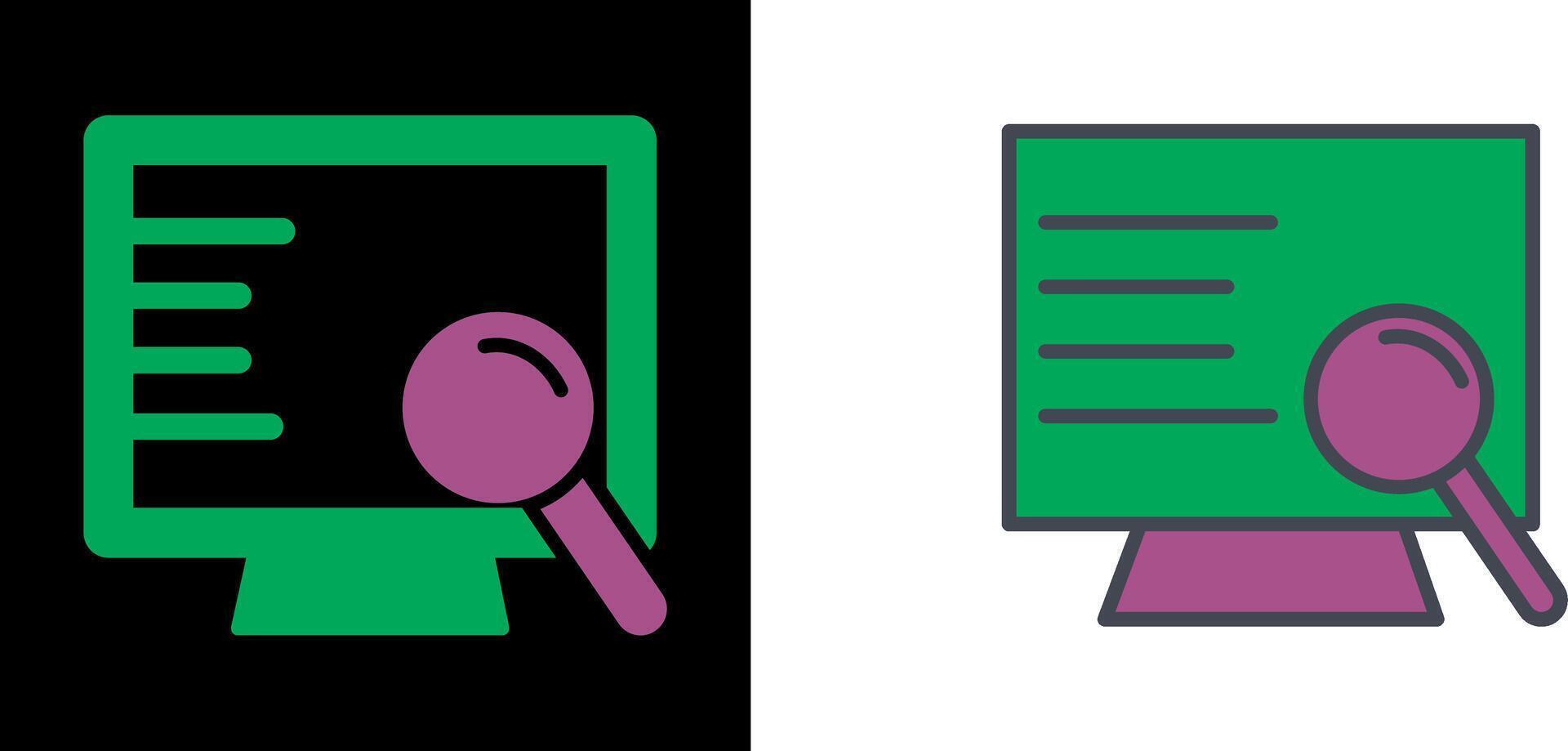 Computer Search Icon vector
