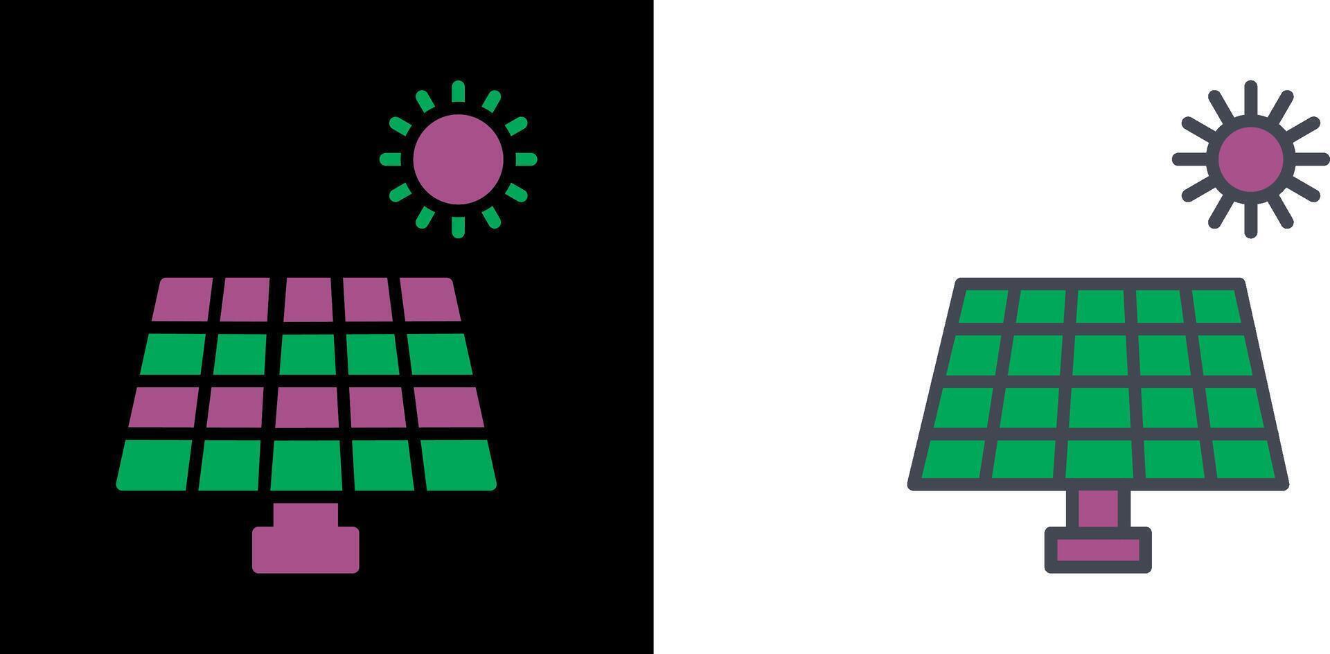 icono de panel solar vector