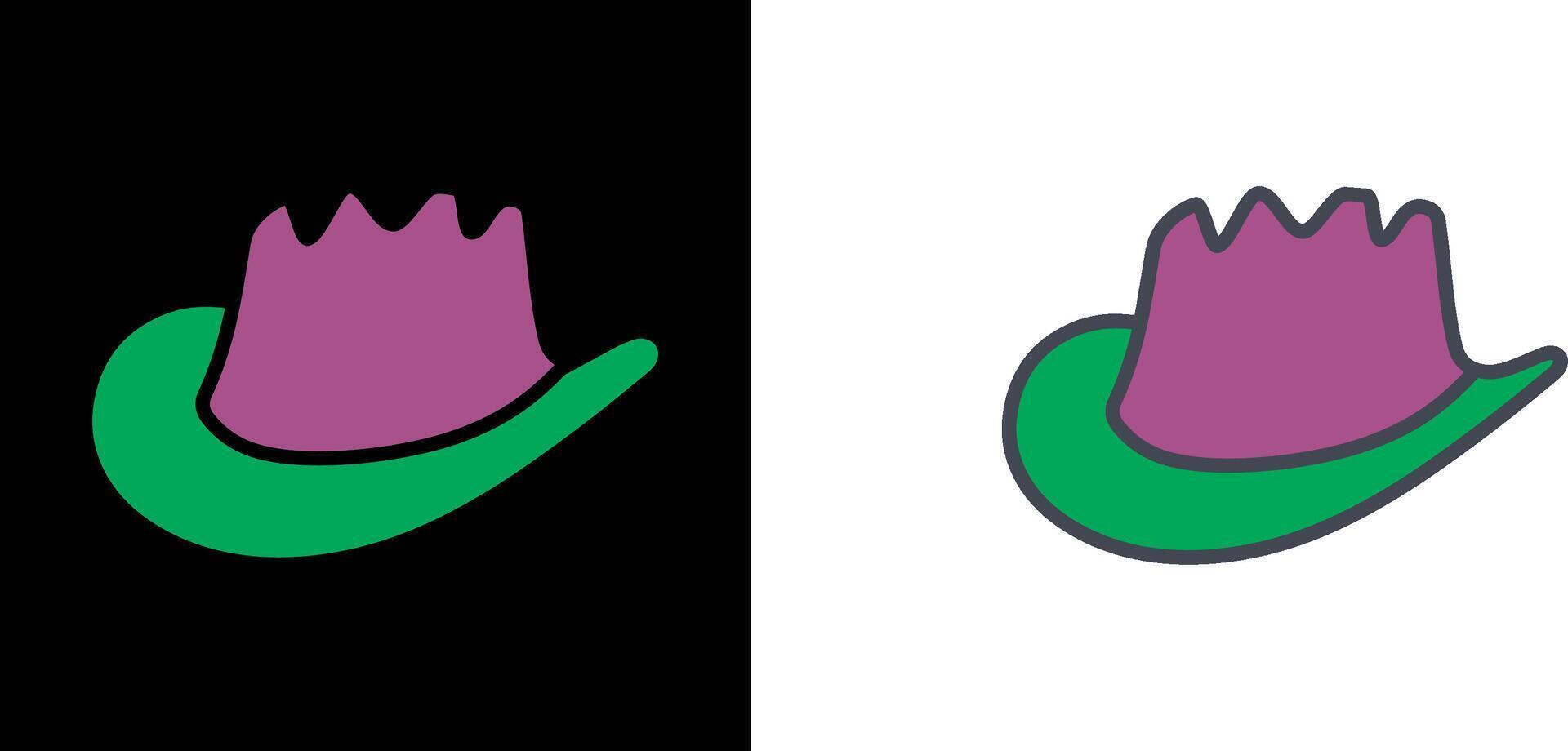 icono de sombrero de vaquero vector