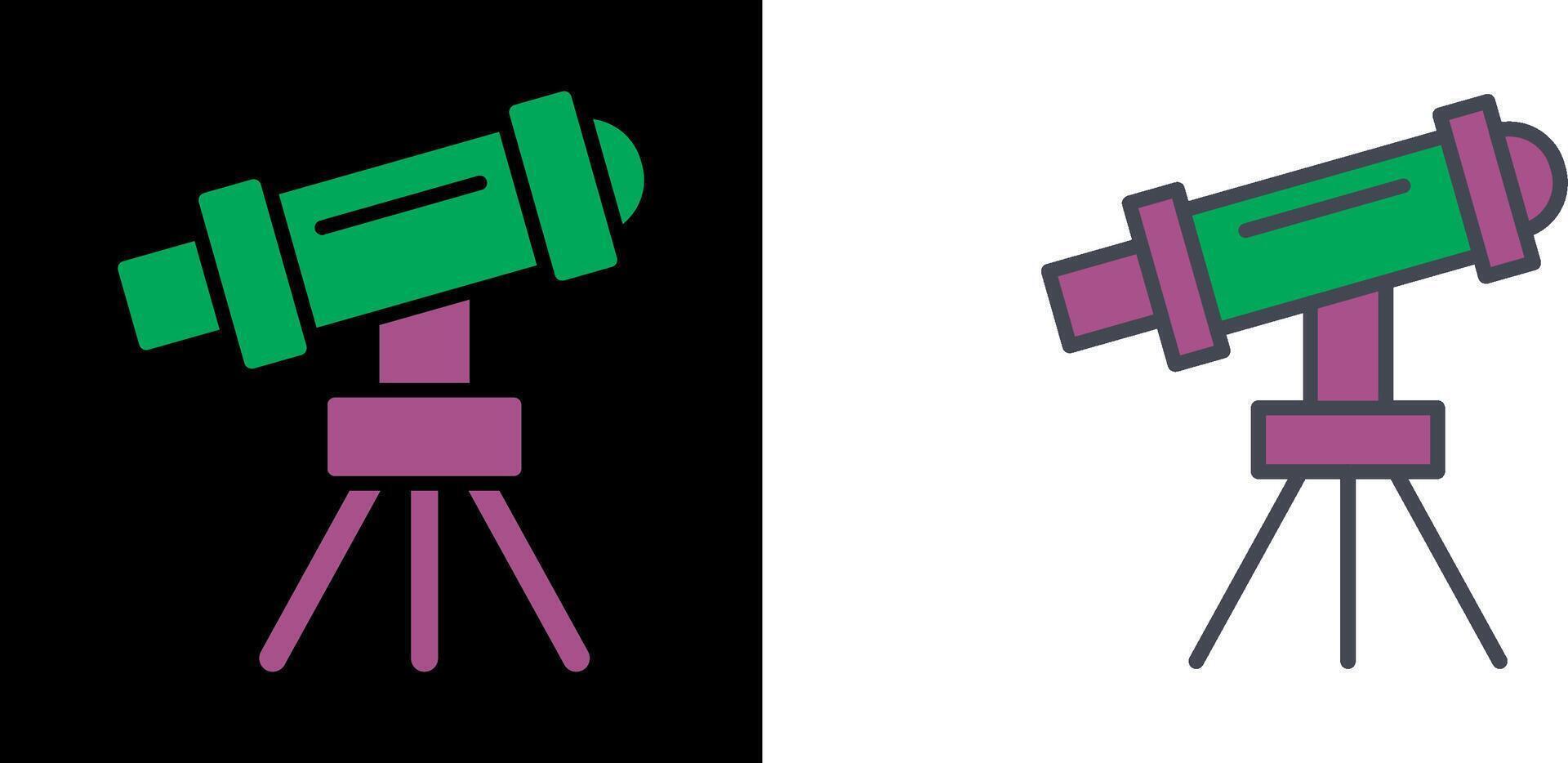 Telescope on Stand Icon vector