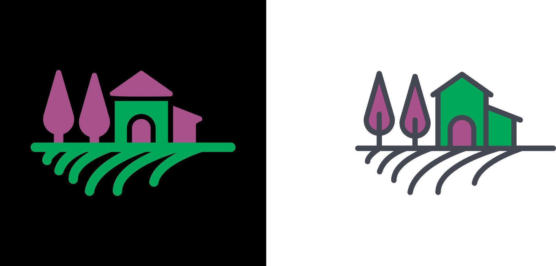 Farm House Icon vector