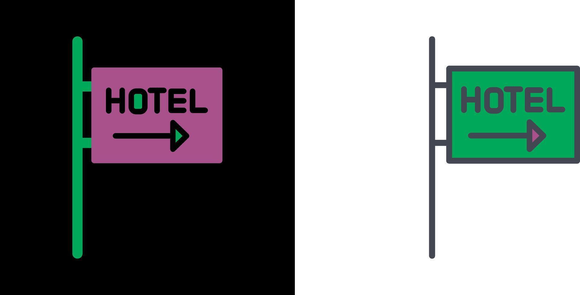 icono de signo de hotel vector