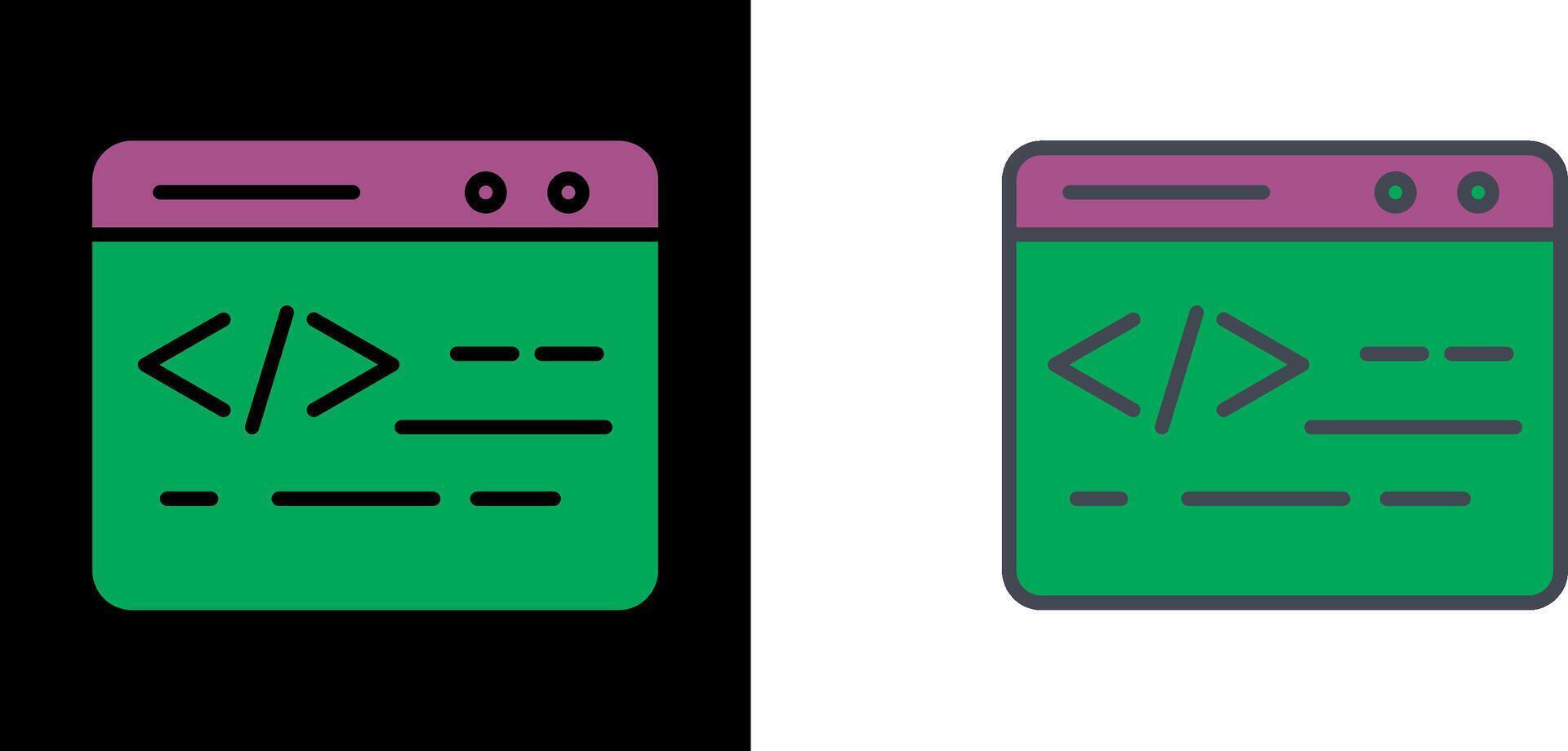 Web Coding Icon vector